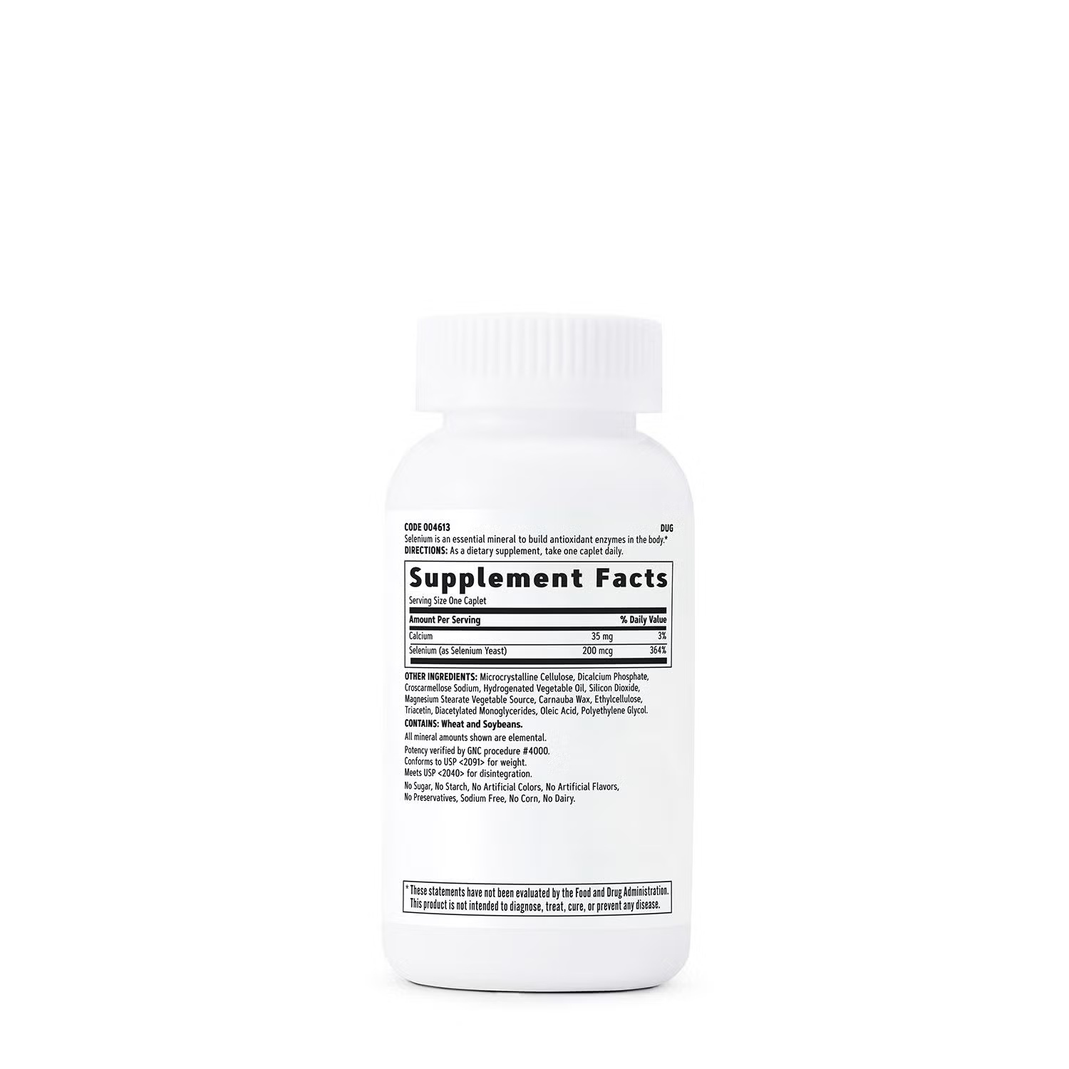 Selenium 200 mcg - 200 Caplets (200 Servings)