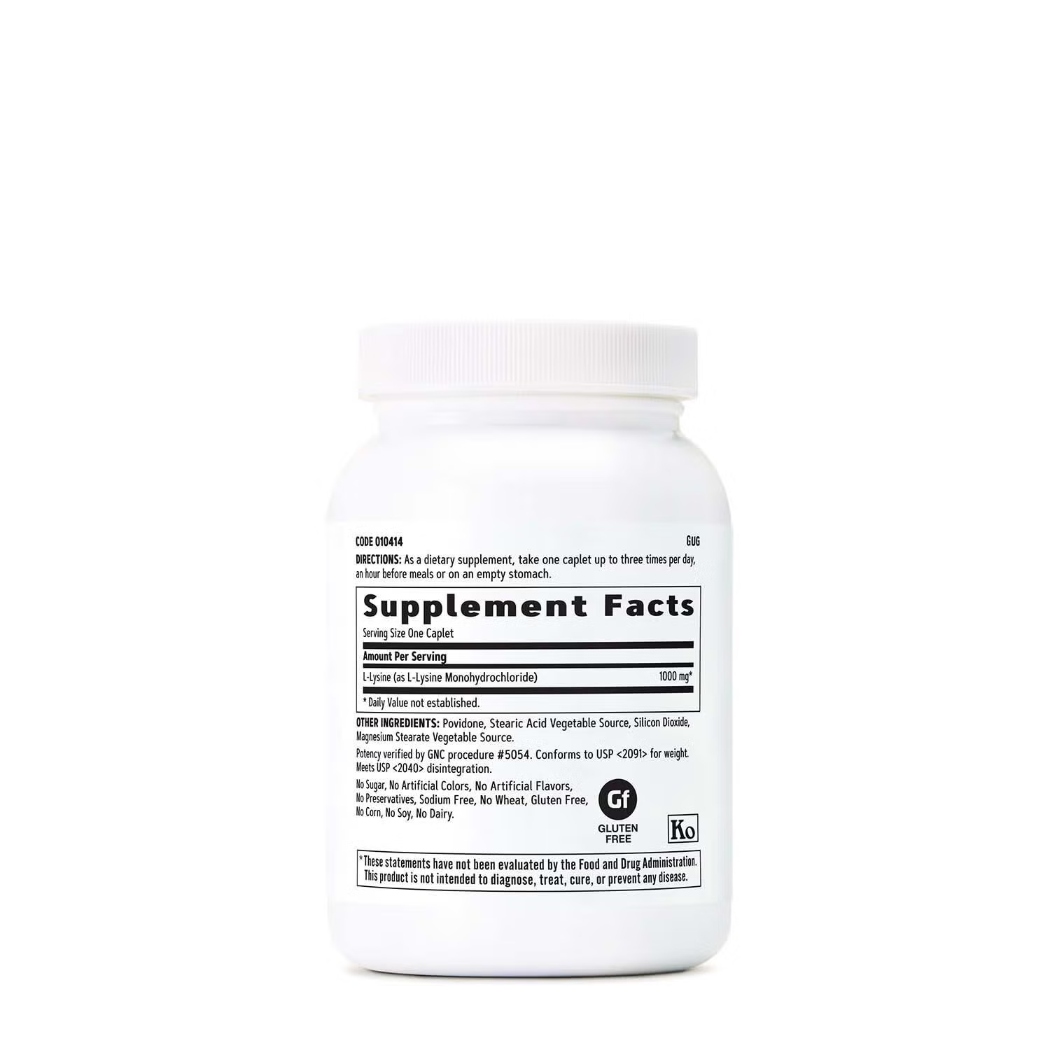 L-Lysine 1000mg - 90 Vegetarian Tablets (90 Servings)