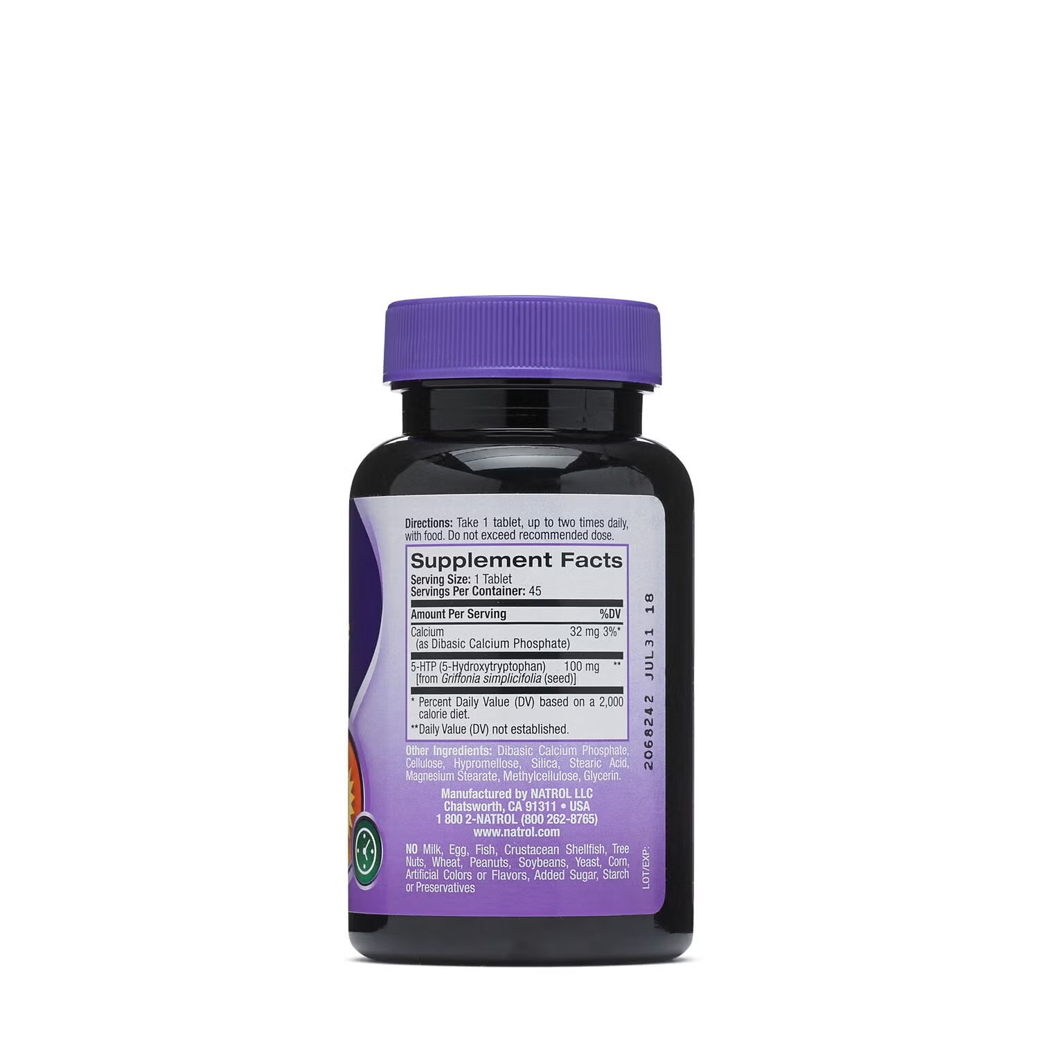 5-HTP 100mg Time Release - 45 Tablets (45 Servings)
