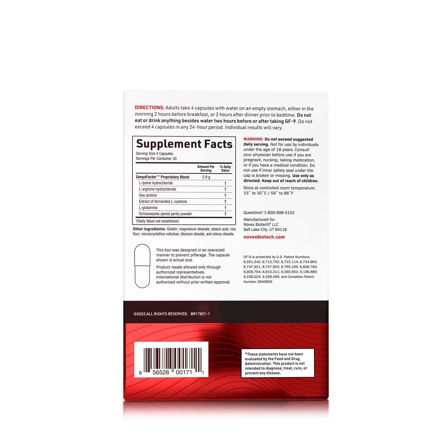 GF-9™ Human Growth Hormone - 120 Capsules (30 Servings)