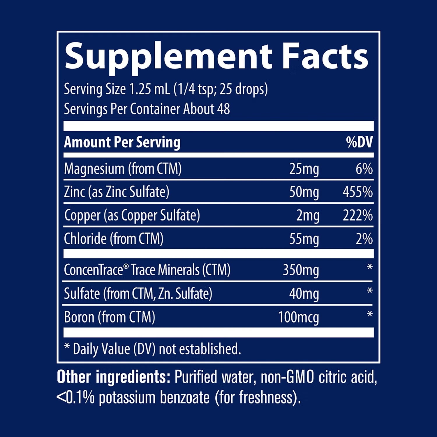 Liquid Ionic Zinc 50mg - 2 oz. (48 Servings)