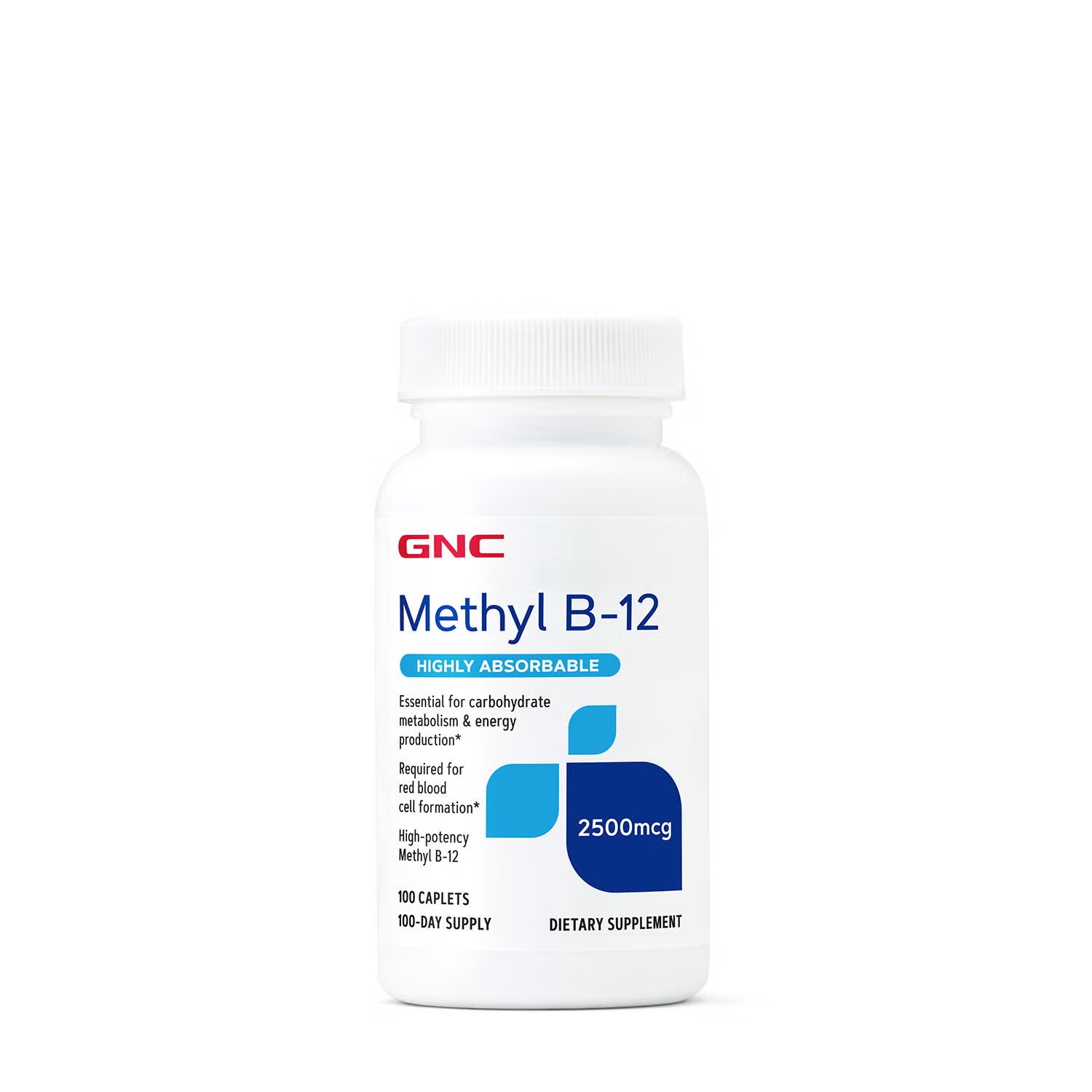 Methyl B-12 2500 mcg - 100 Caplets (100 Servings)