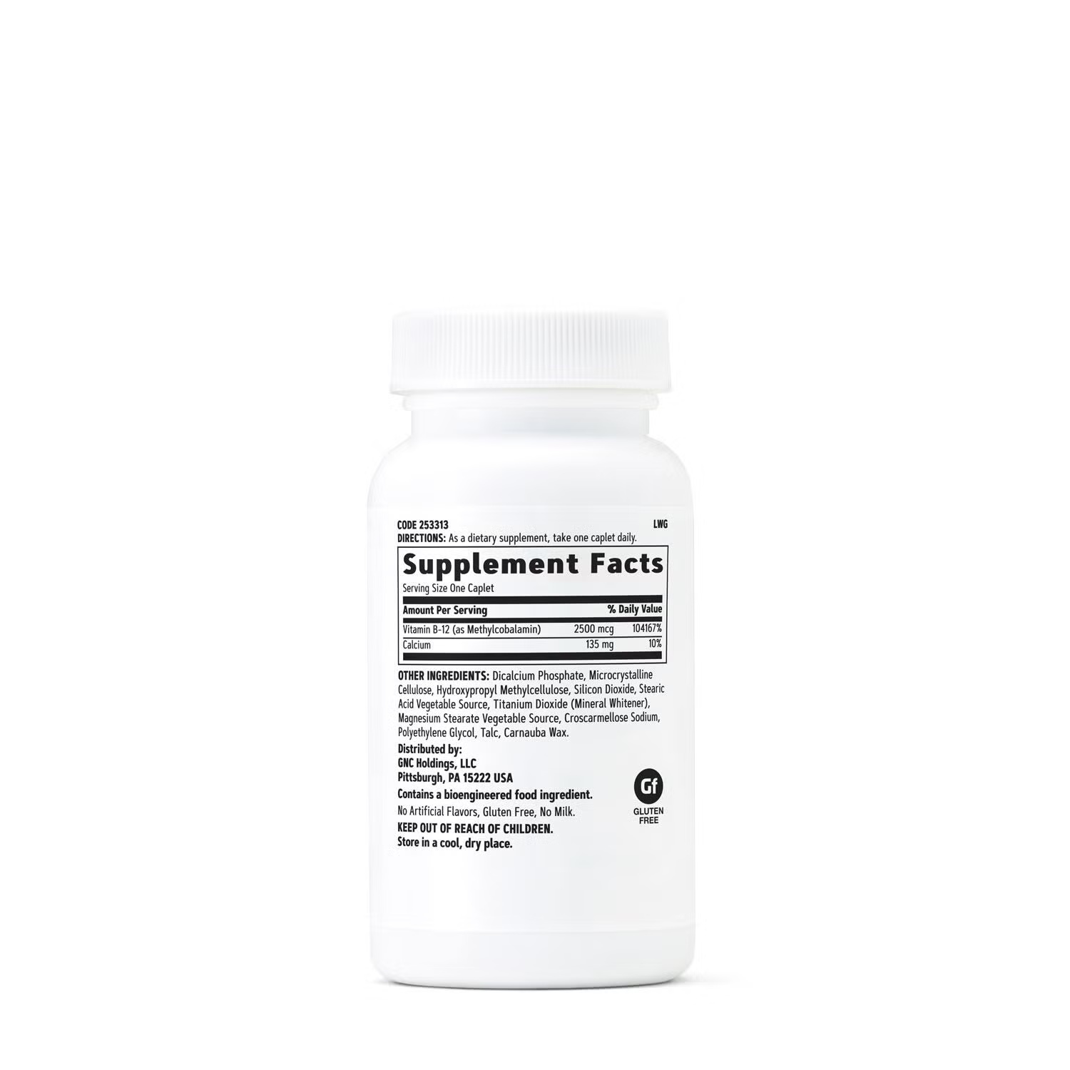 Methyl B-12 2500 mcg - 100 Caplets (100 Servings)