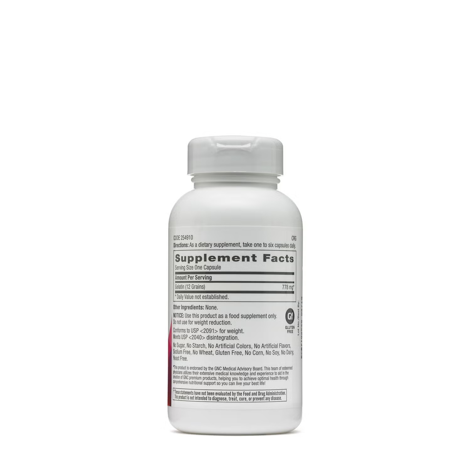 Gelatin - 60 Capsules (60 Servings)