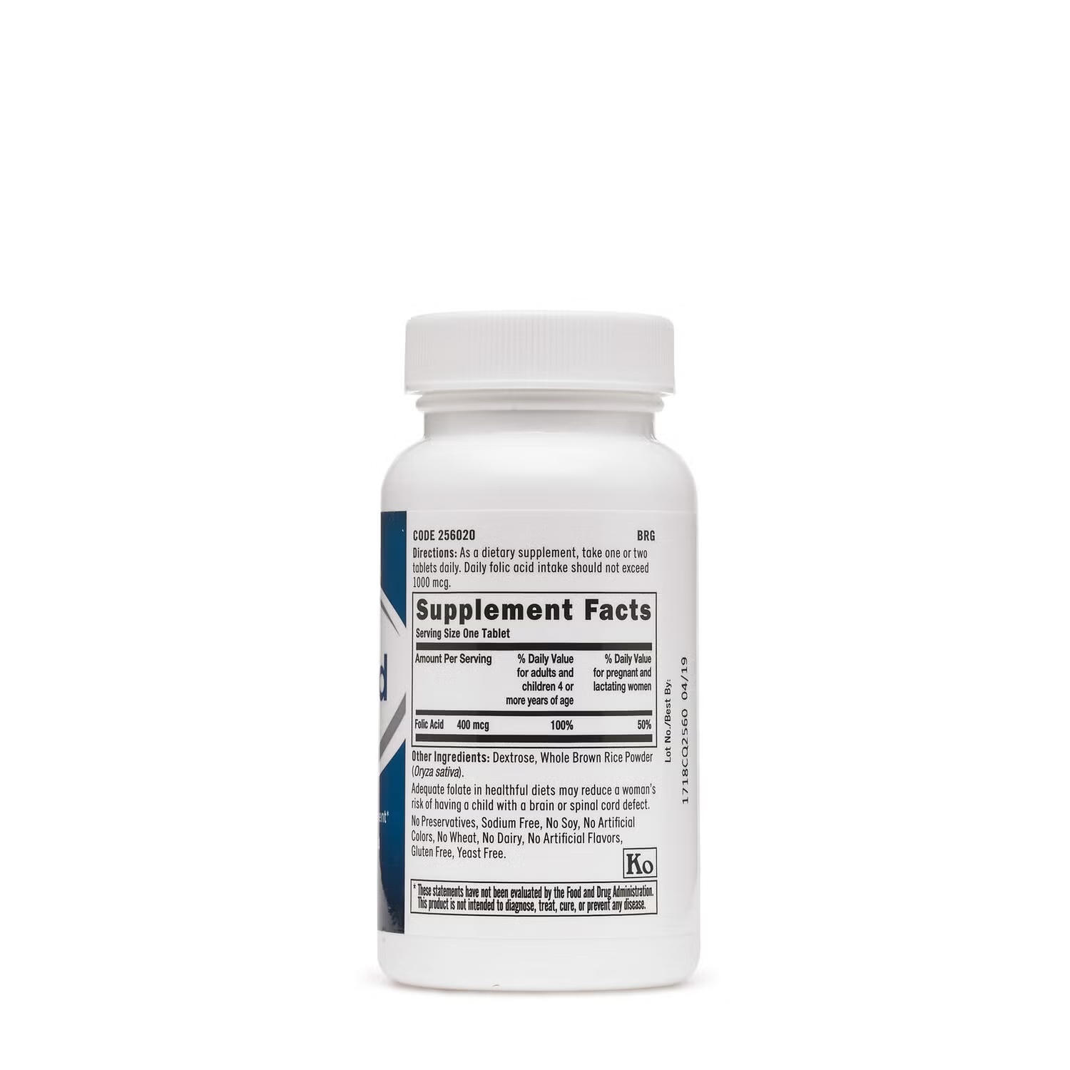 Folic Acid 400mcg - 100 Tablets (100 Servings)