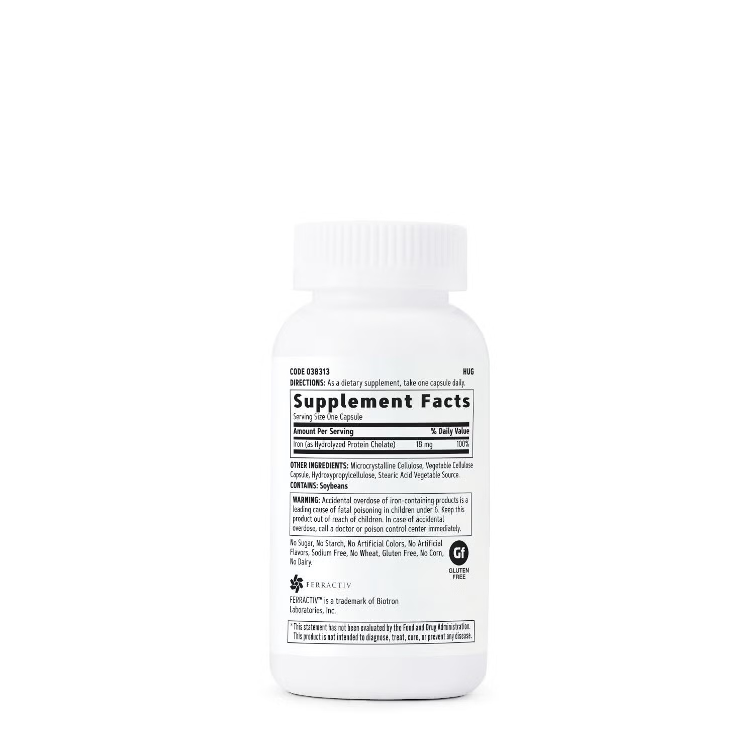 Gentlesorb Iron™ 18 mg - 90 Capsules (90 Servings)