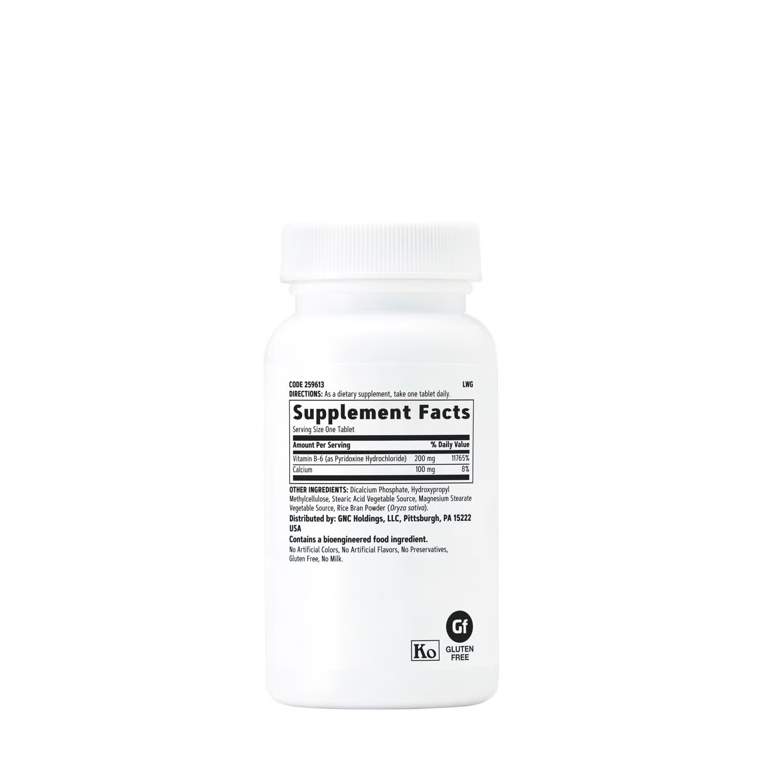 Vitamin B-6 Timed-Release 200mg - 100 Vegetarian Tablets (100 Servings)
