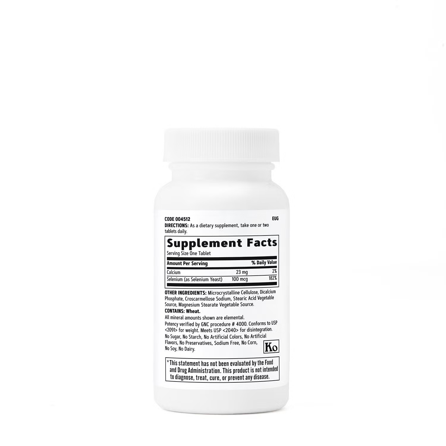 Selenium 100 mcg - 100 Tablets (100 Servings)