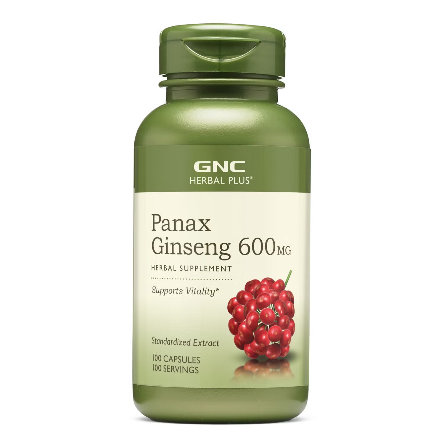 Panax Ginseng 600mg - 100 Capsules (100 Servings)