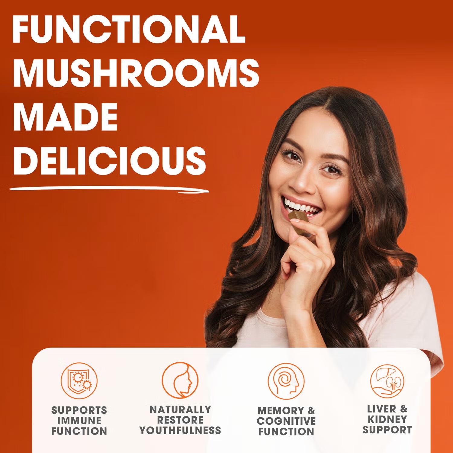 Genius Mushroom Chews - Butter Toffee - 60 Chews (60 Servings) 4 Genius Mushroom Chews - Butter Toffee - 60 Chews (60 Servings)