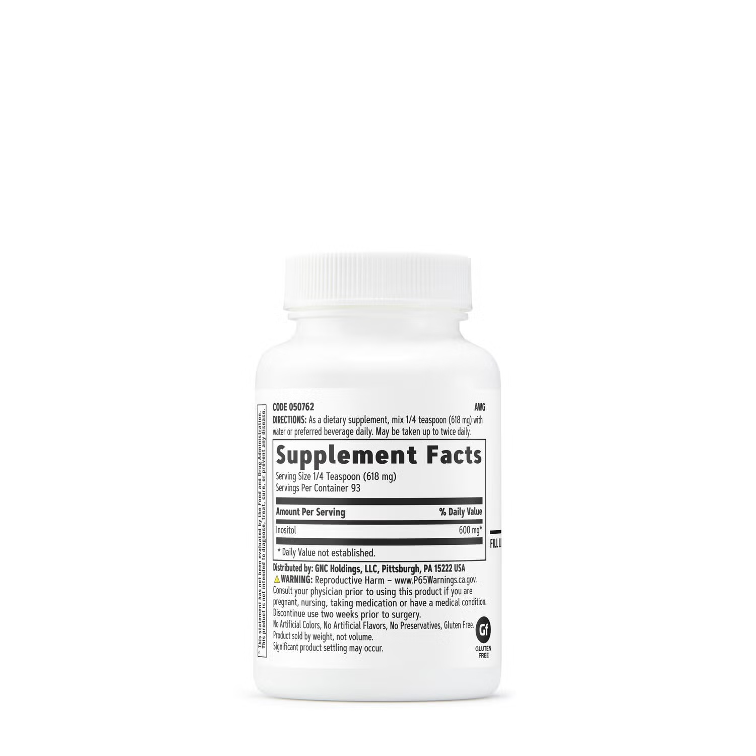 Inositol Powder 600mg - 2 oz. (93 Servings)