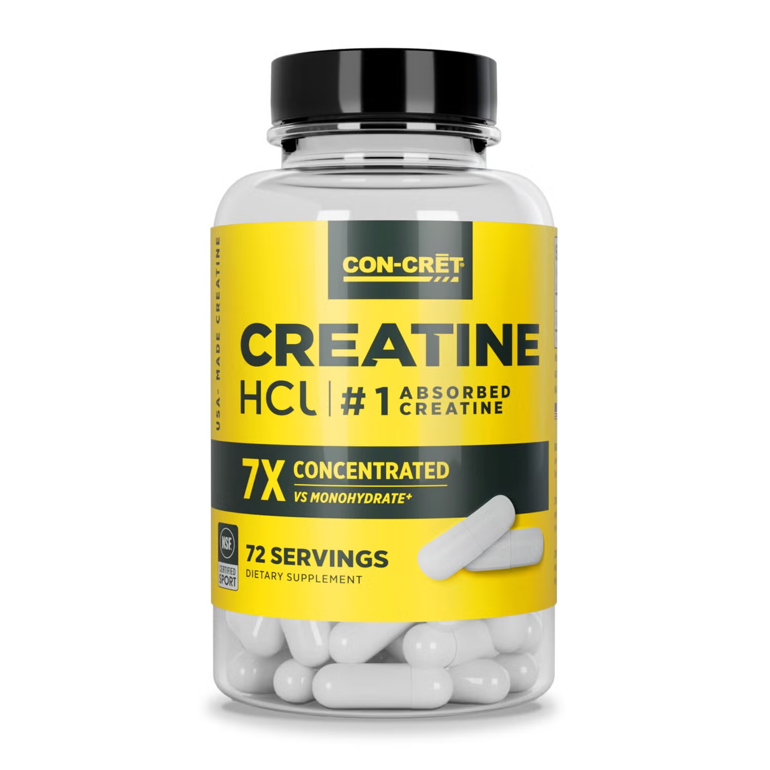 Creatine HCl - 72 Capsules (72 Servings)