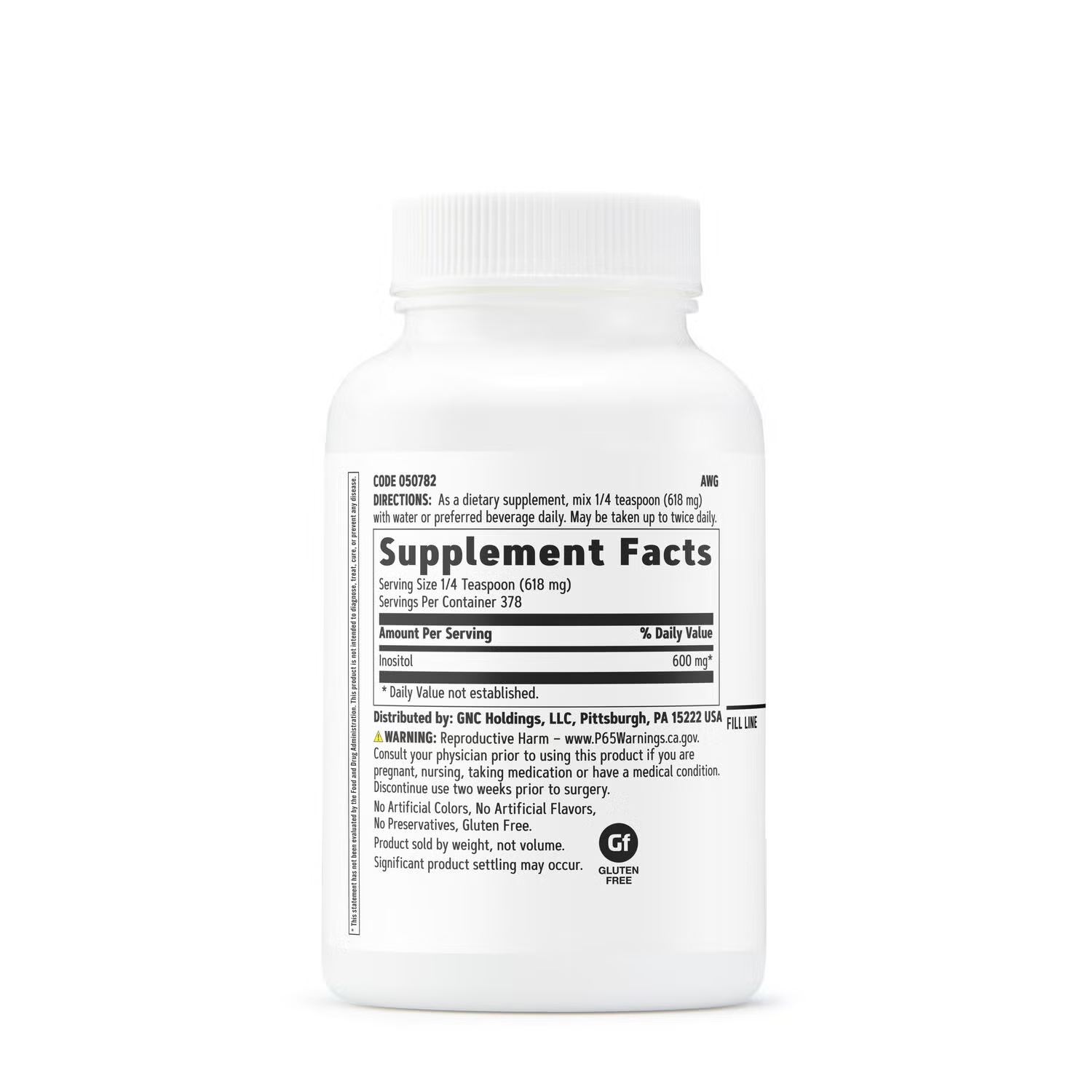 Inositol Powder 600mg - 8 oz. (378 Servings)