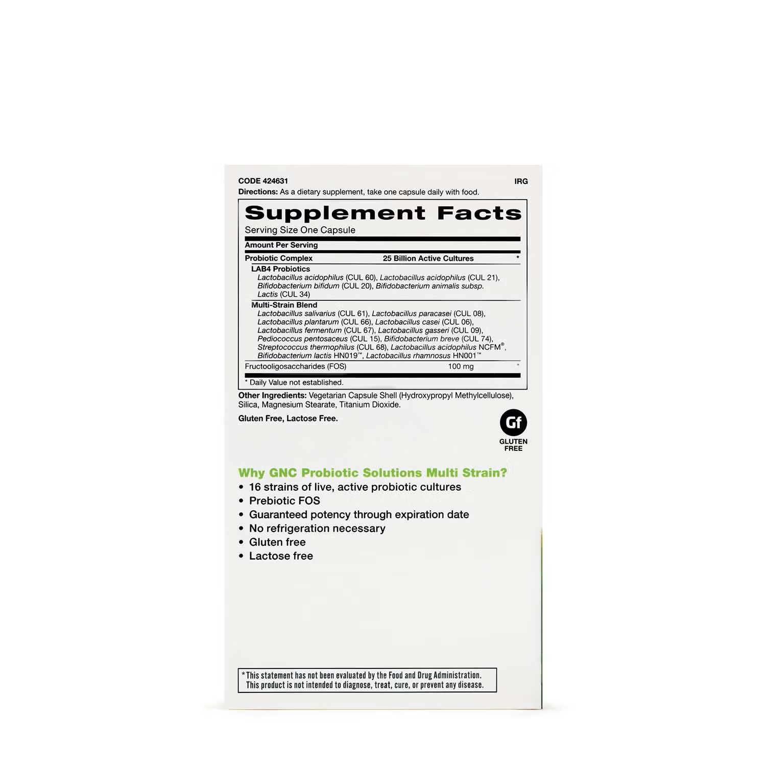 Probiotic Solutions Multi Strain 25 Billion CFUs - 30 Capsules (30 Servings)