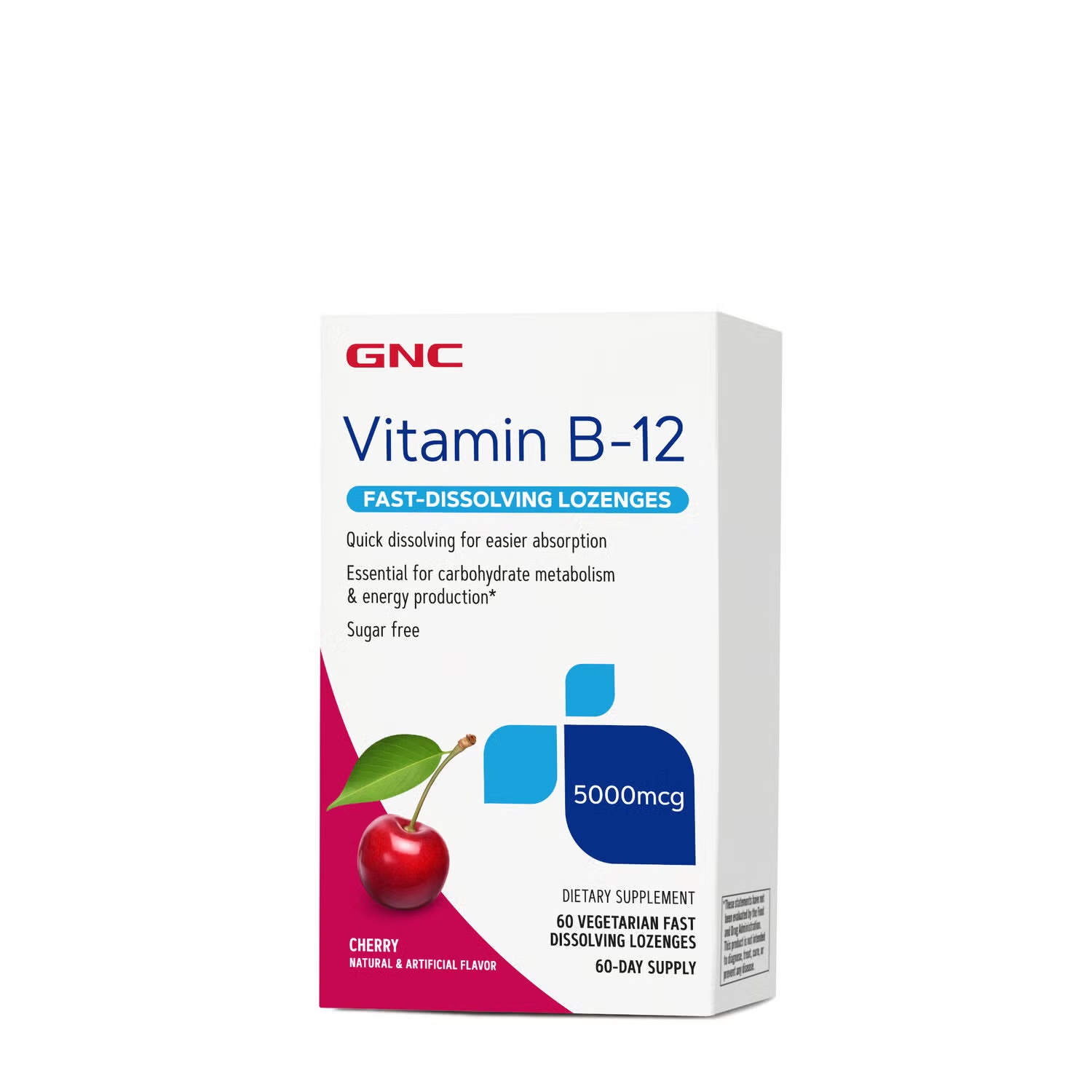 Vitamin B-12 5000 mcg - Cherry - 60 Lozenges (60 Servings)