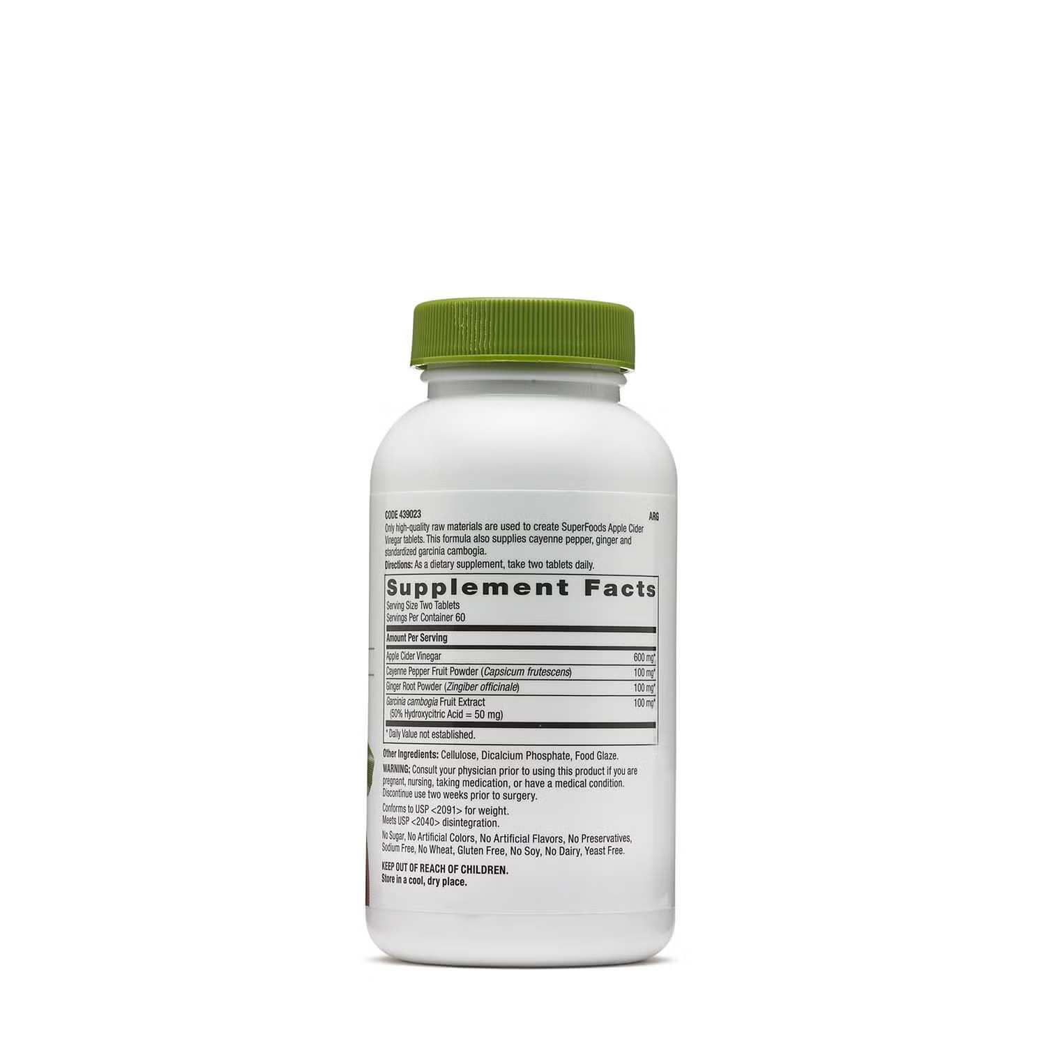 Apple Cider Vinegar - 120 Tablets (60 Servings)