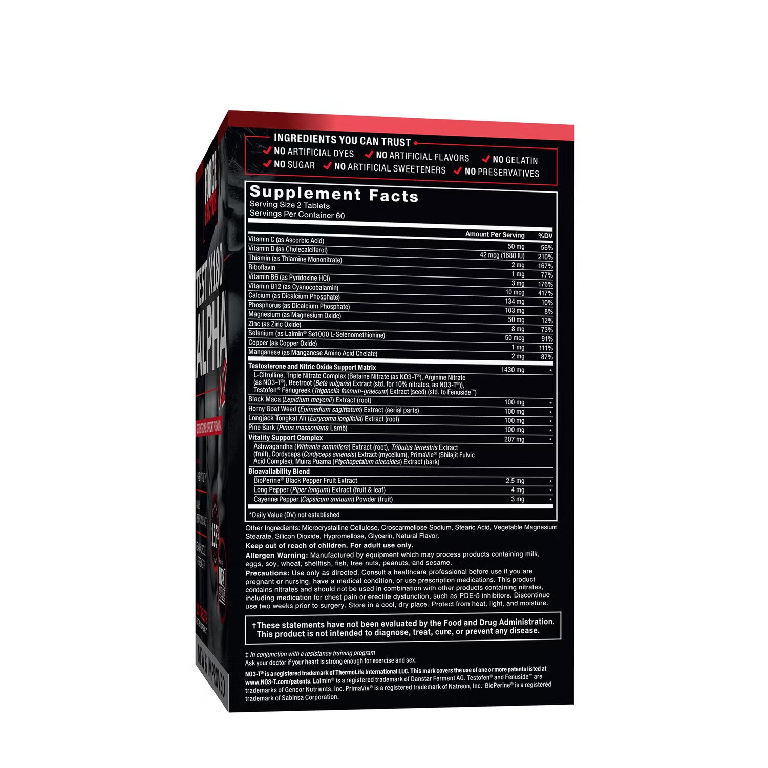 Test X180 Alpha V2 - 120 Tablets (60 Servings)