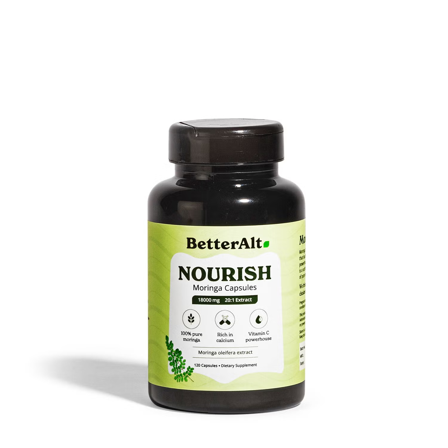 Nourish Moringa 18000mg - 120 Capsules (60 Servings)
