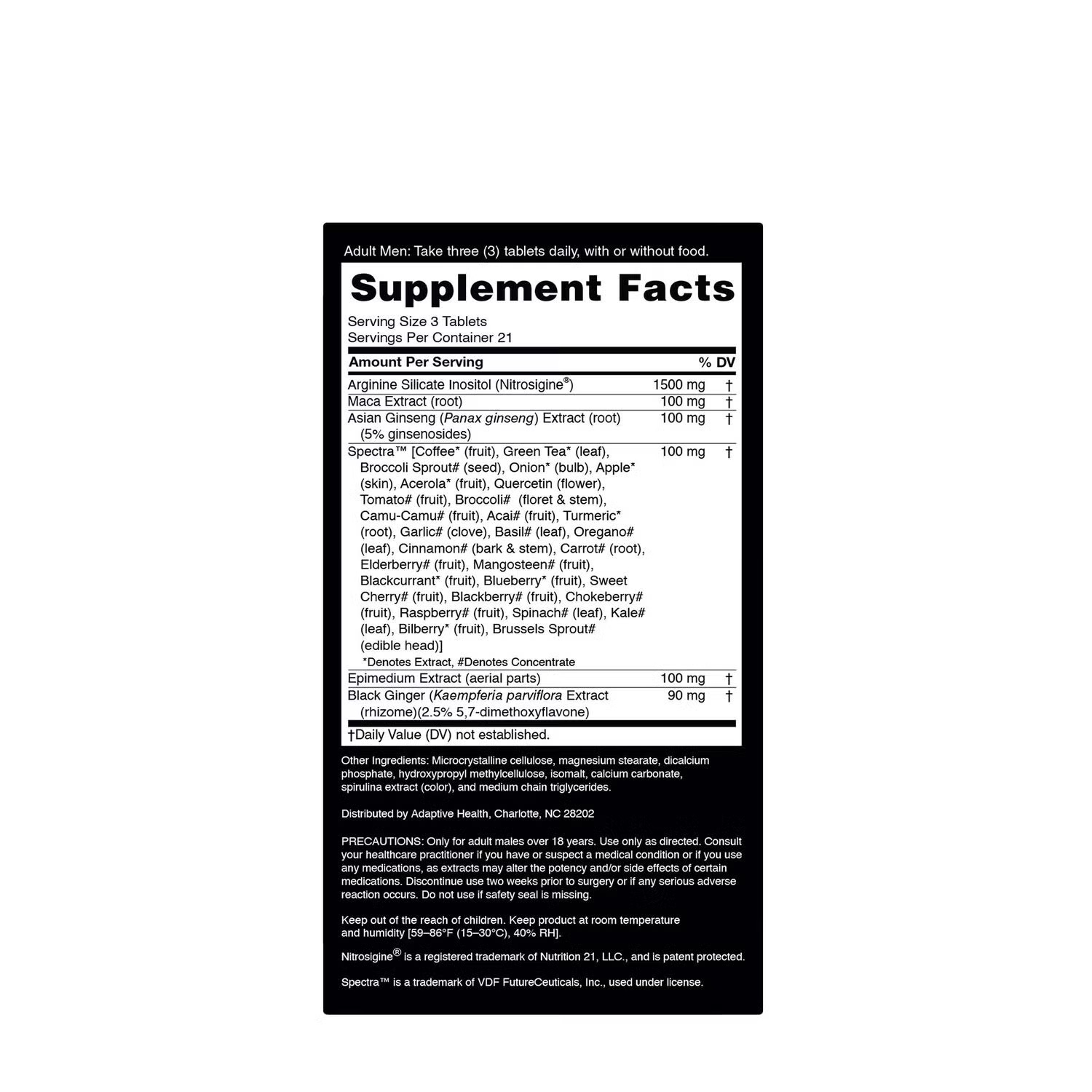 Perform: Sexual Vitality Booster - 63 Tablets (21 Servings)