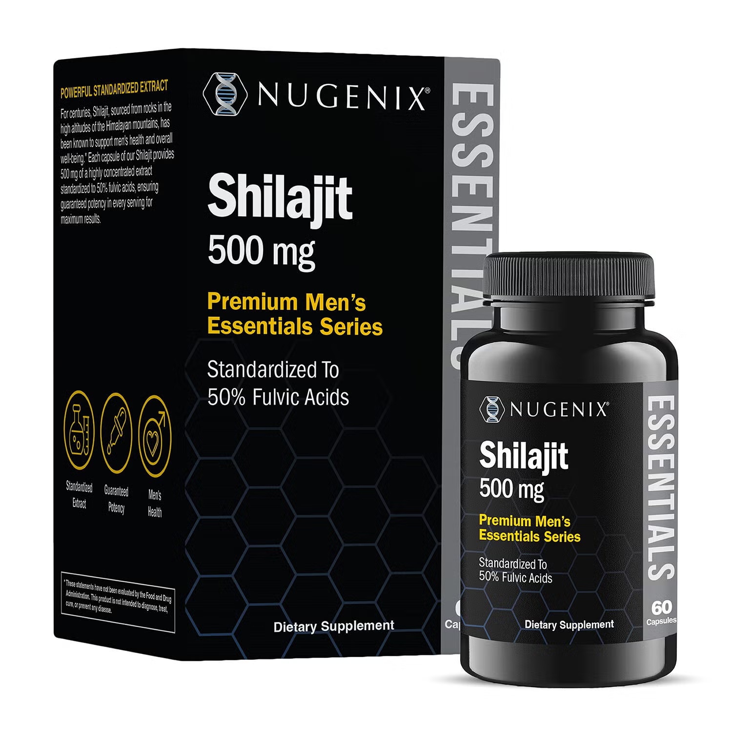 Shilajit 500mg - 60 Capsules (60 Servings)
