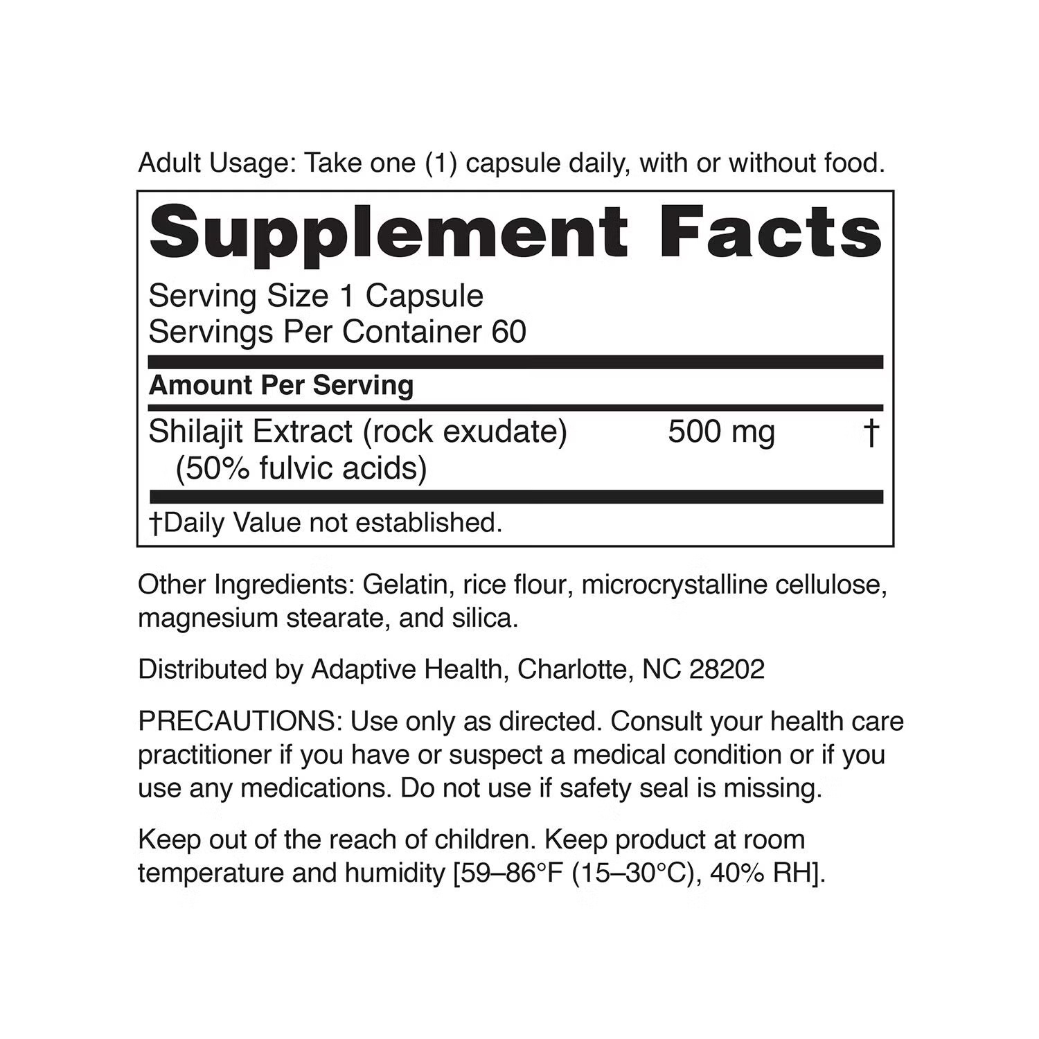Shilajit 500mg - 60 Capsules (60 Servings) 6 Shilajit 500mg - 60 Capsules (60 Servings)