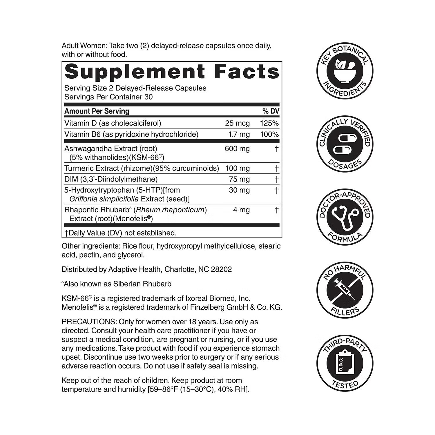 Balance: Women's Hormone Formula - 60 Capsules (30 Servings)