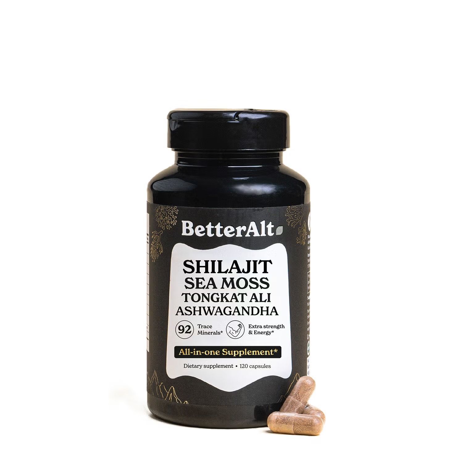 Shilajit Sea Moss - 120 Capsules (60 Servings)