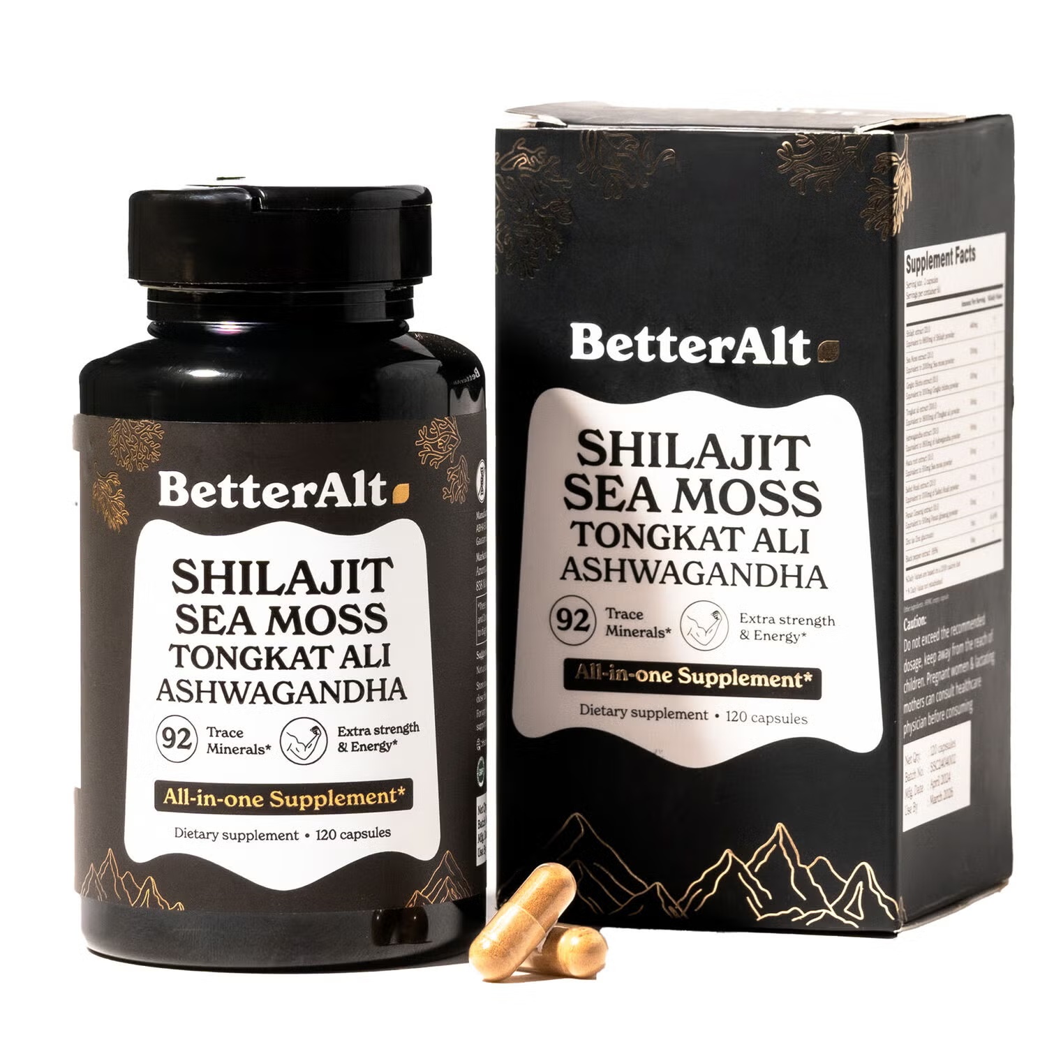 Shilajit Sea Moss - 120 Capsules (60 Servings)