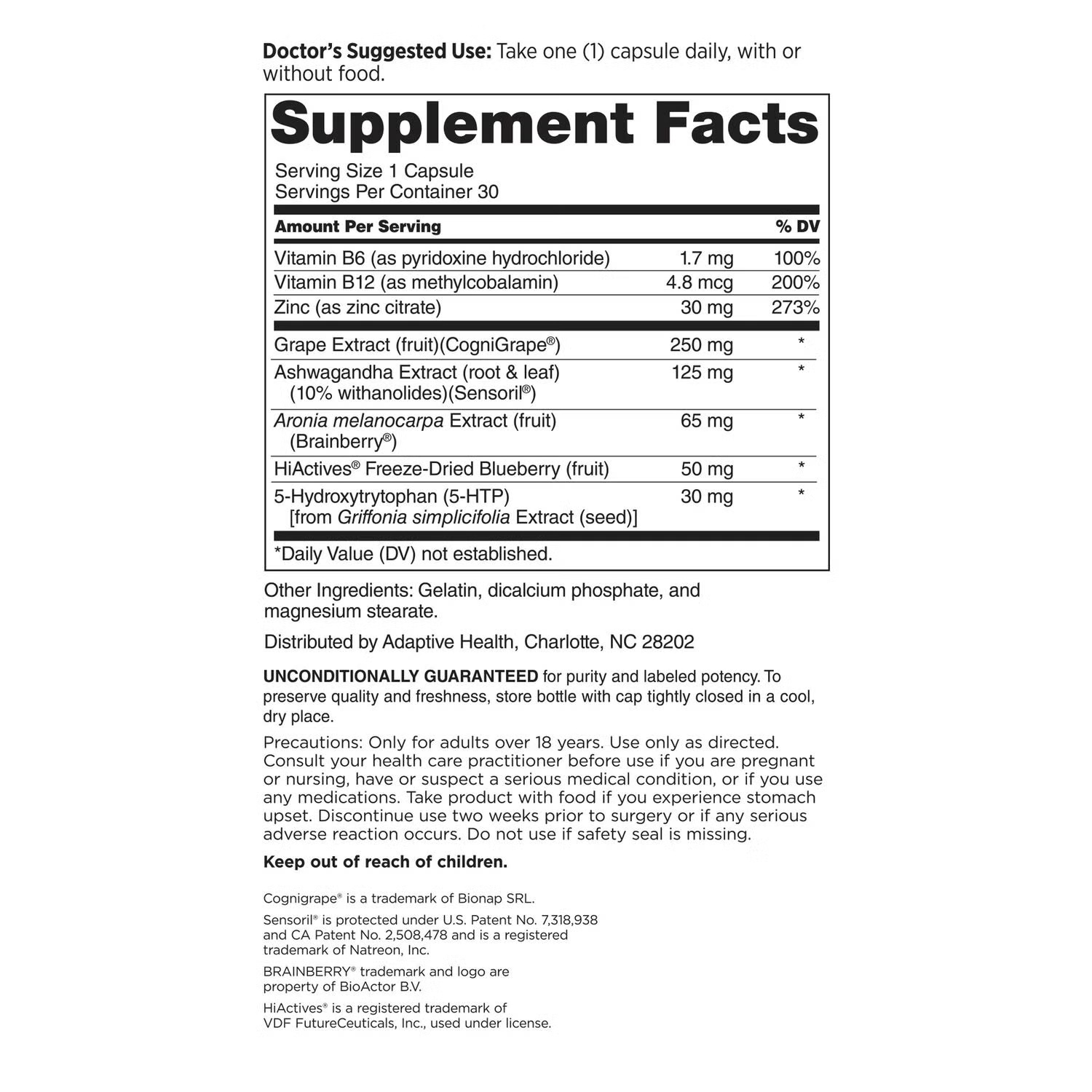 Mindful Advantage - 30 Capsules (30 Servings) 10 Mindful Advantage - 30 Capsules (30 Servings)