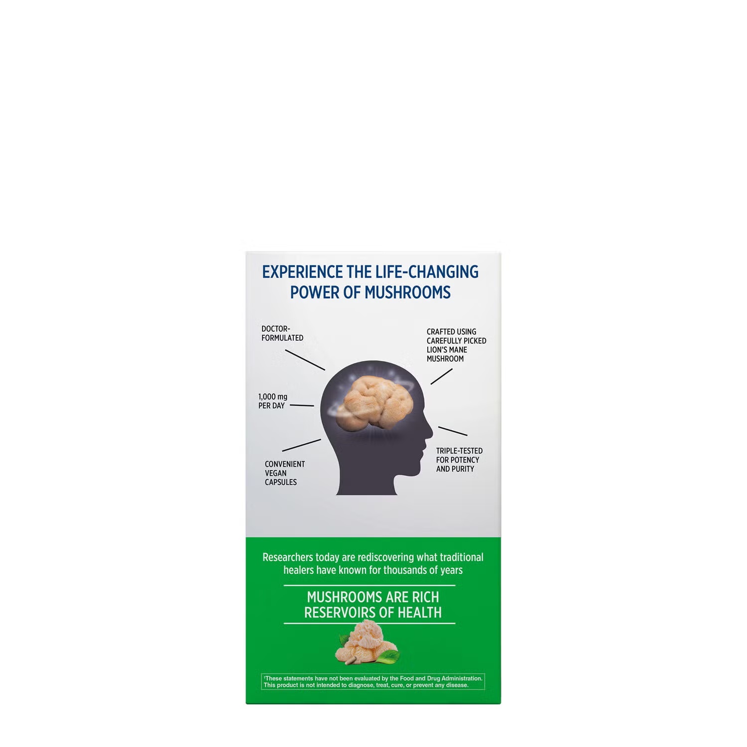 Lion's Mane Mushroom 1000mg - 60 Vegan Capsules (30 Servings) 3 Lion's Mane Mushroom 1000mg - 60 Vegan Capsules (30 Servings)