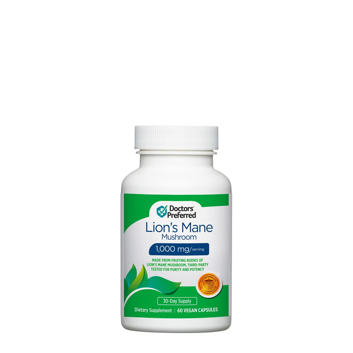 Lion's Mane Mushroom 1000mg - 60 Vegan Capsules (30 Servings) 6 Lion's Mane Mushroom 1000mg - 60 Vegan Capsules (30 Servings)