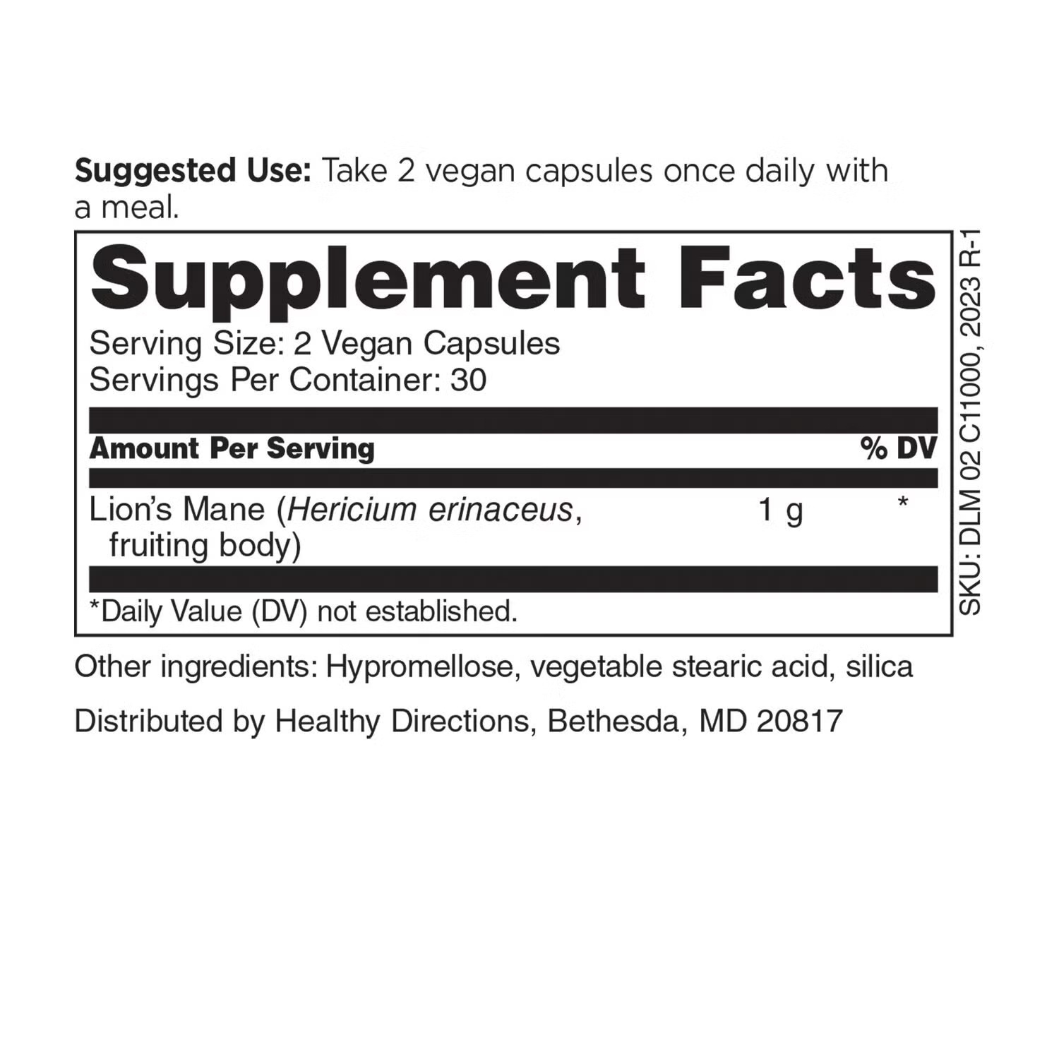 Lion's Mane Mushroom 1000mg - 60 Vegan Capsules (30 Servings) 7 Lion's Mane Mushroom 1000mg - 60 Vegan Capsules (30 Servings)