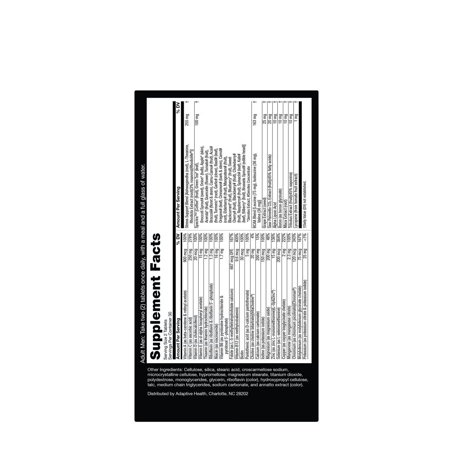 Men's Testosterone Multivitamin - 60 Tablets (30 Servings)