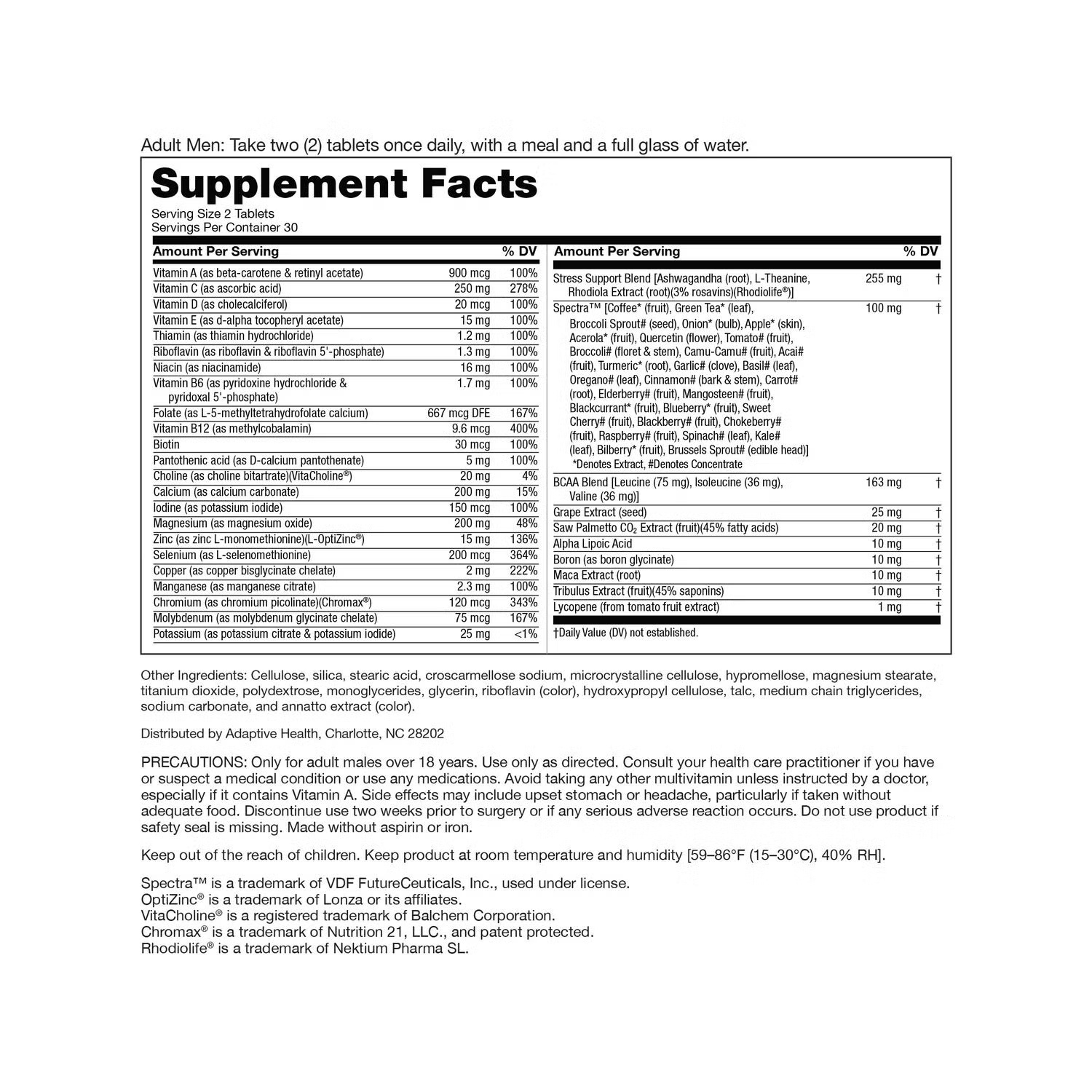 Men's Testosterone Multivitamin - 60 Tablets (30 Servings) 6 Men's Testosterone Multivitamin - 60 Tablets (30 Servings)