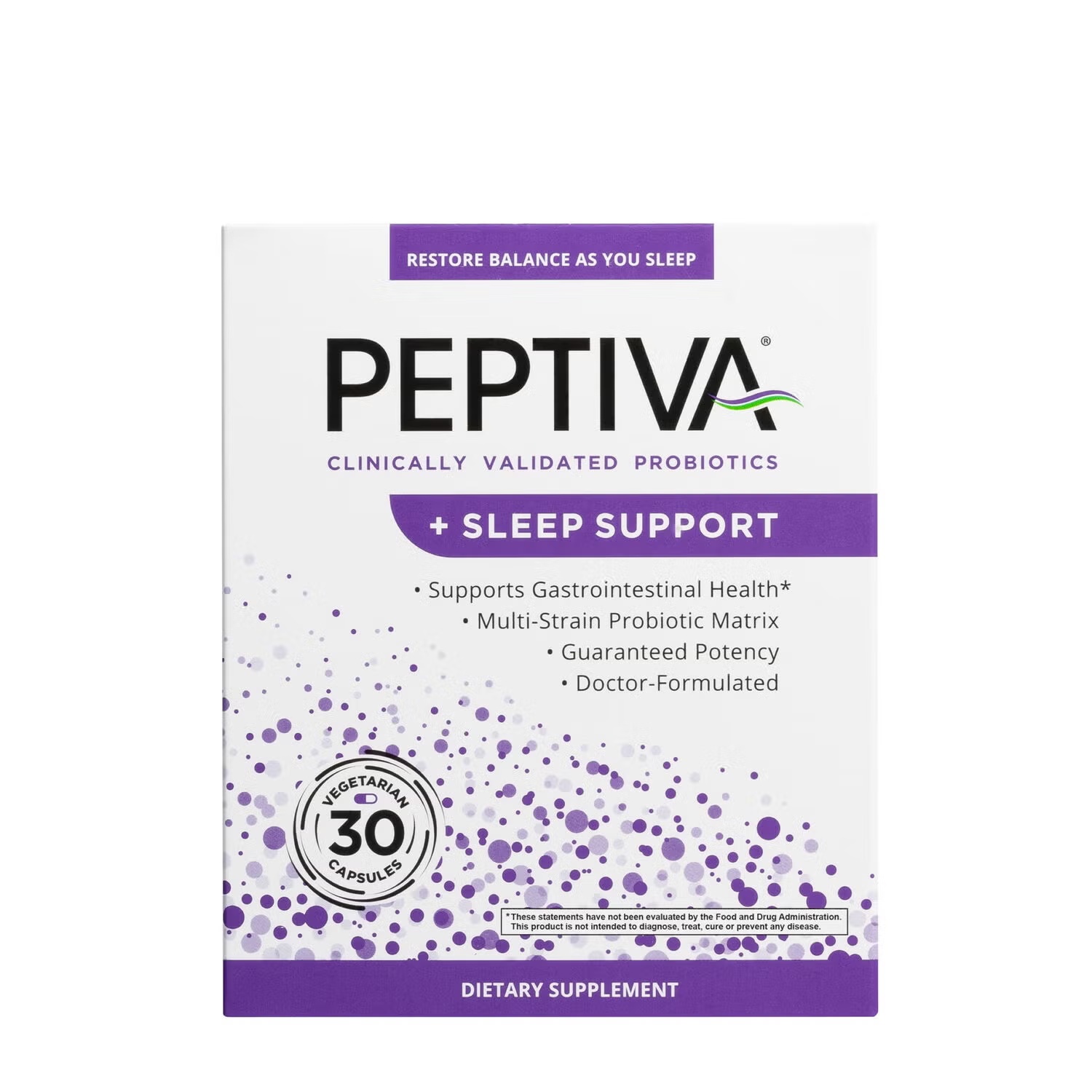 Clinically Validated Probiotics + Sleep Support - 30 Capsules (30 Servings)