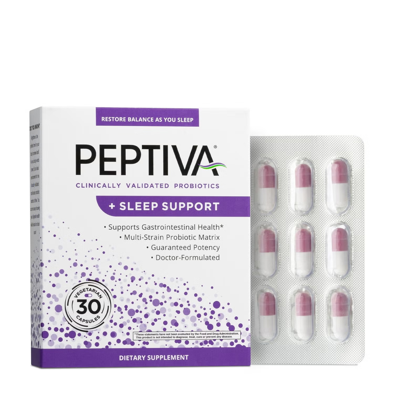 Clinically Validated Probiotics + Sleep Support - 30 Capsules (30 Servings)