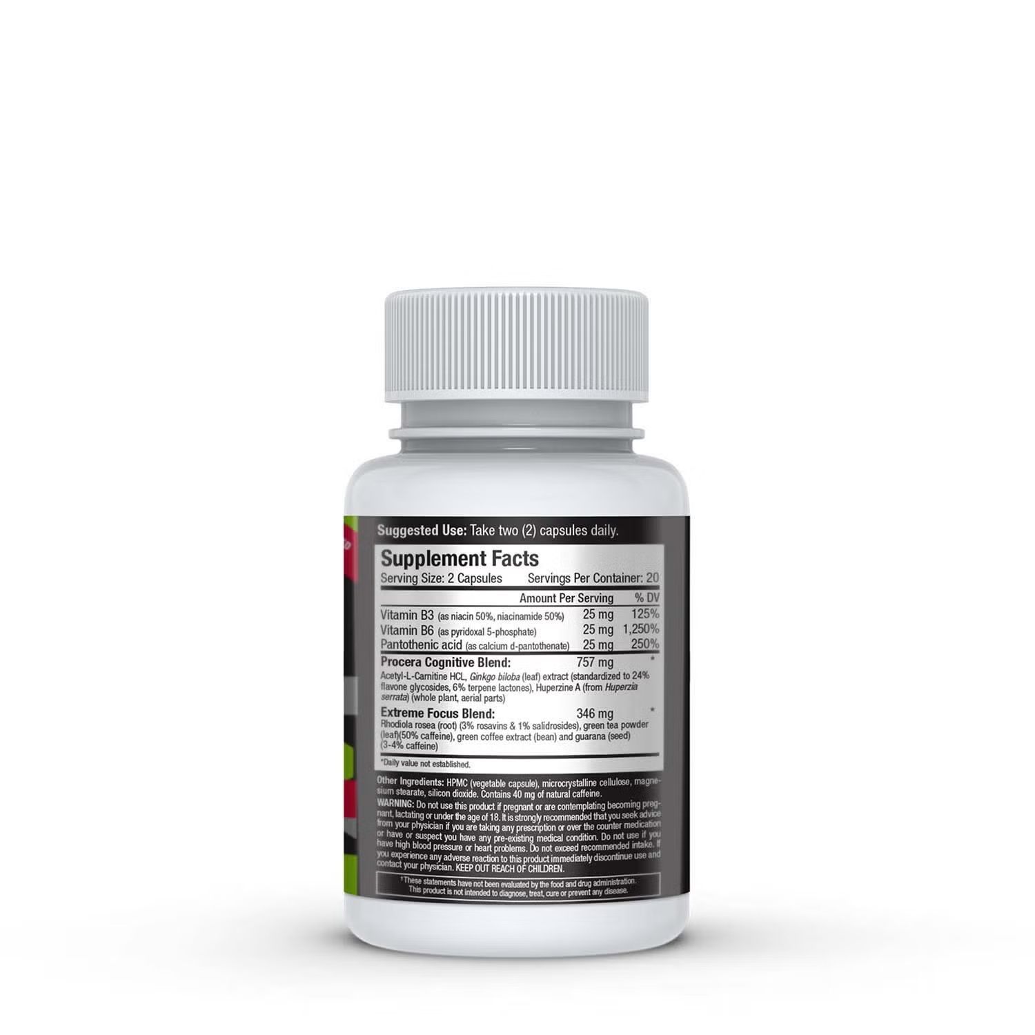 XTF Extreme Focus - 40 Capsules (20 Servings)