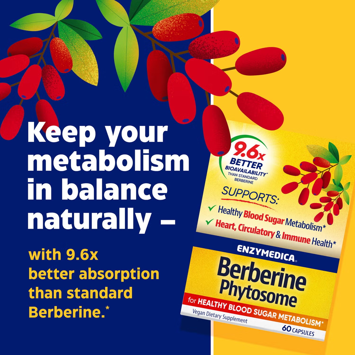 Berberine Phytosome - 60 Capsules (60 Servings)