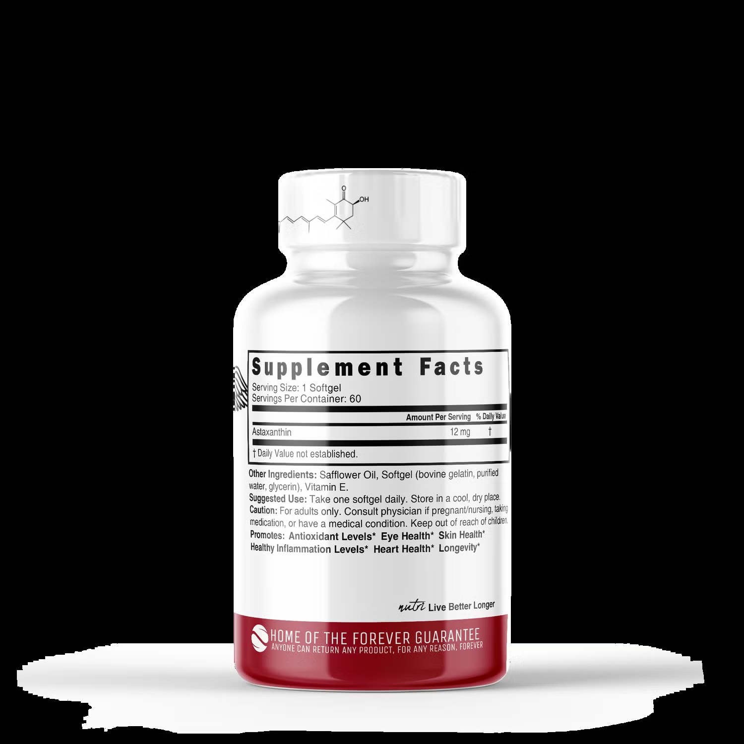 Astaxanthin 12mg - 60 Softgels (60 Servings) 3 Astaxanthin 12mg - 60 Softgels (60 Servings)