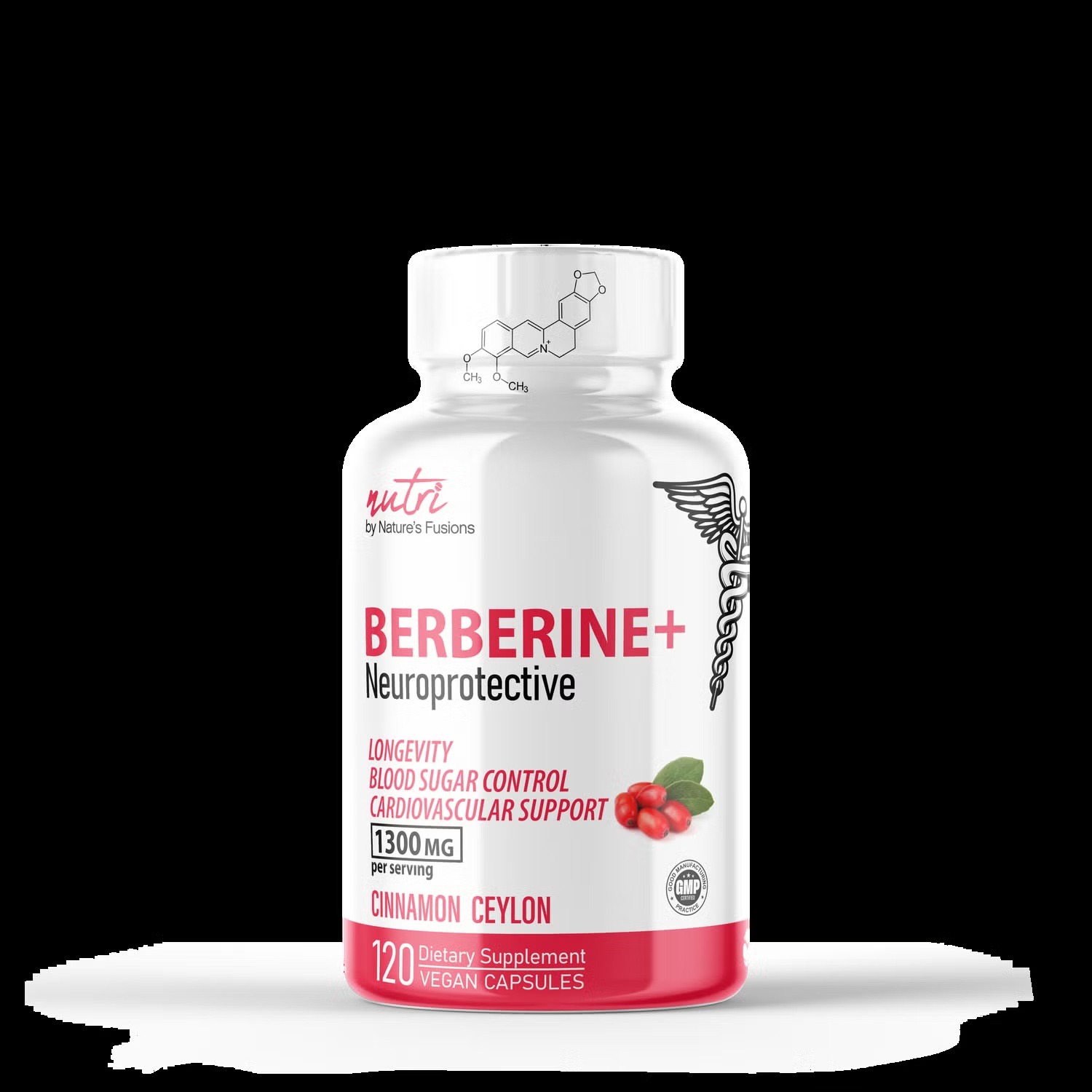 Berberine Plus 1300mg - 60 Vegan Capsules (60 Servings)