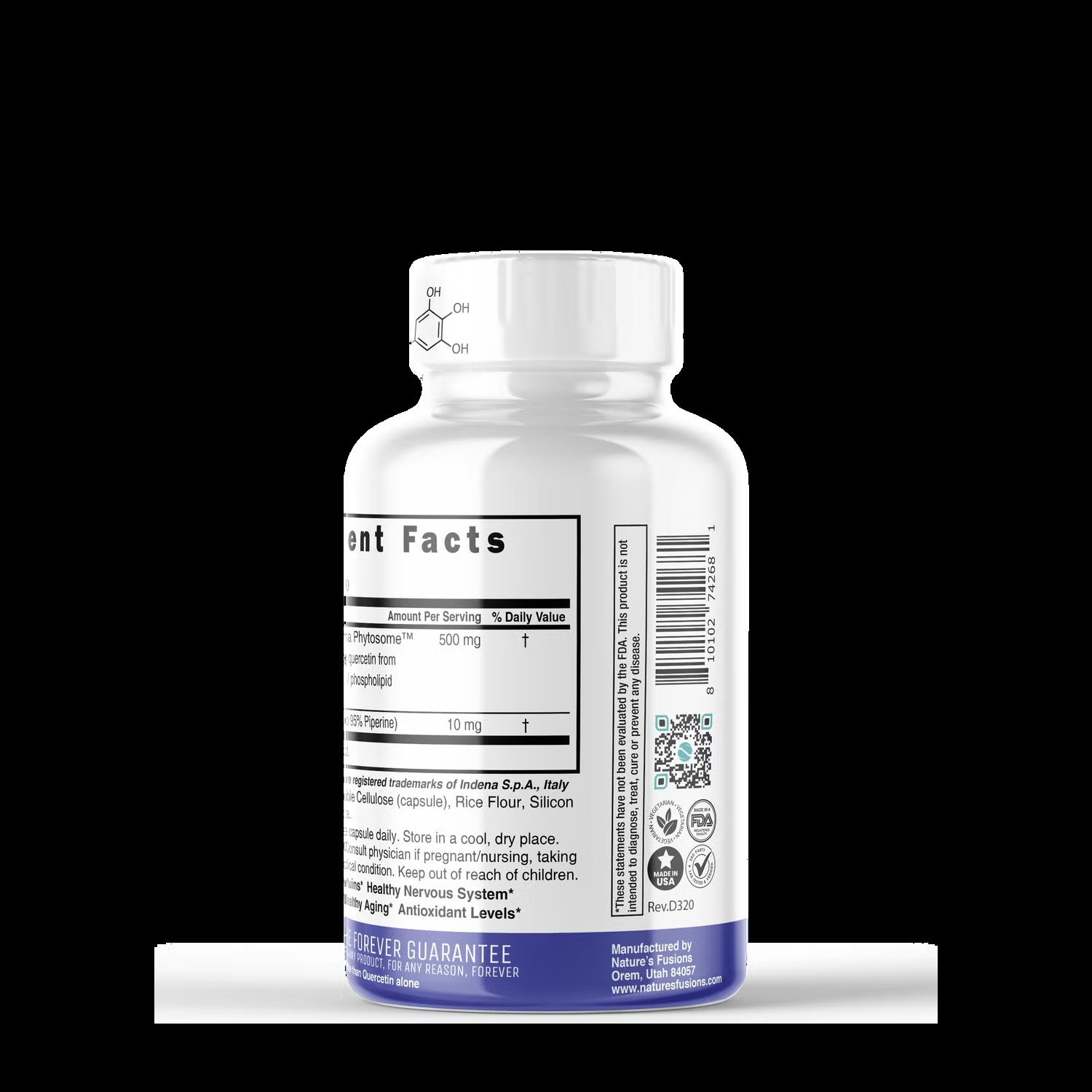 Quercetin Plus 500mg - 60 Vegan Capsules (60 Servings)