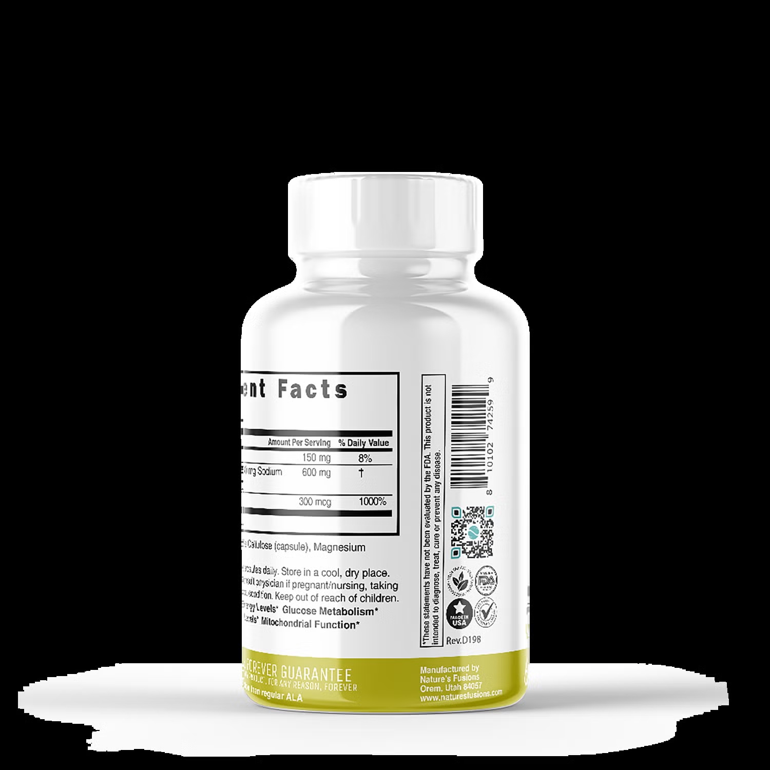 R Lipoic Acid Plus 600mg - 60 Vegan Capsules (30 Servings)