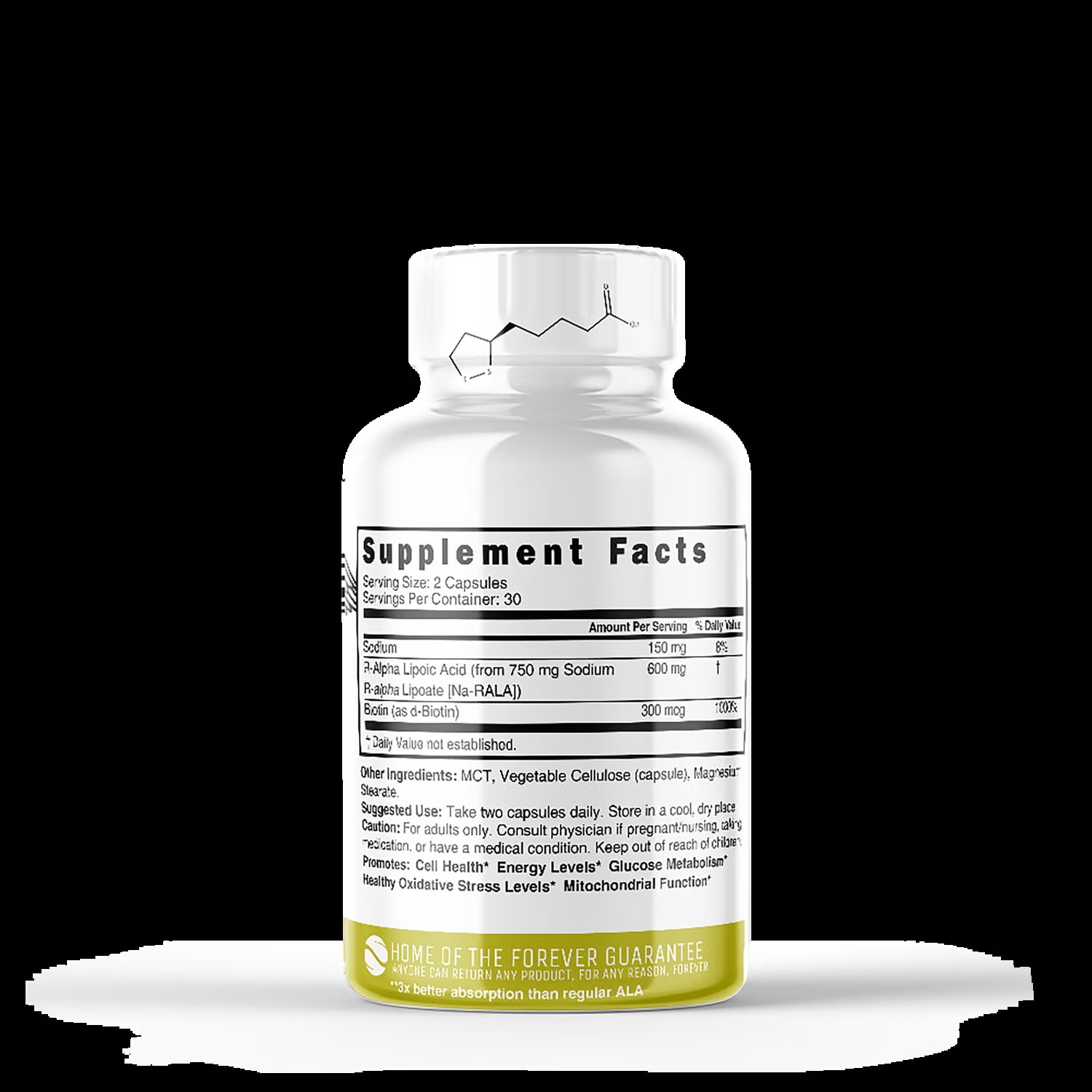 R Lipoic Acid Plus 600mg - 60 Vegan Capsules (30 Servings)