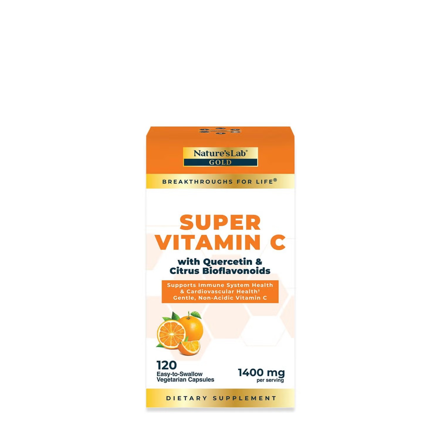 Super Vitamin C with Quercetin & Citrus Bioflavanoids - 120 Capsules (60 Servings)