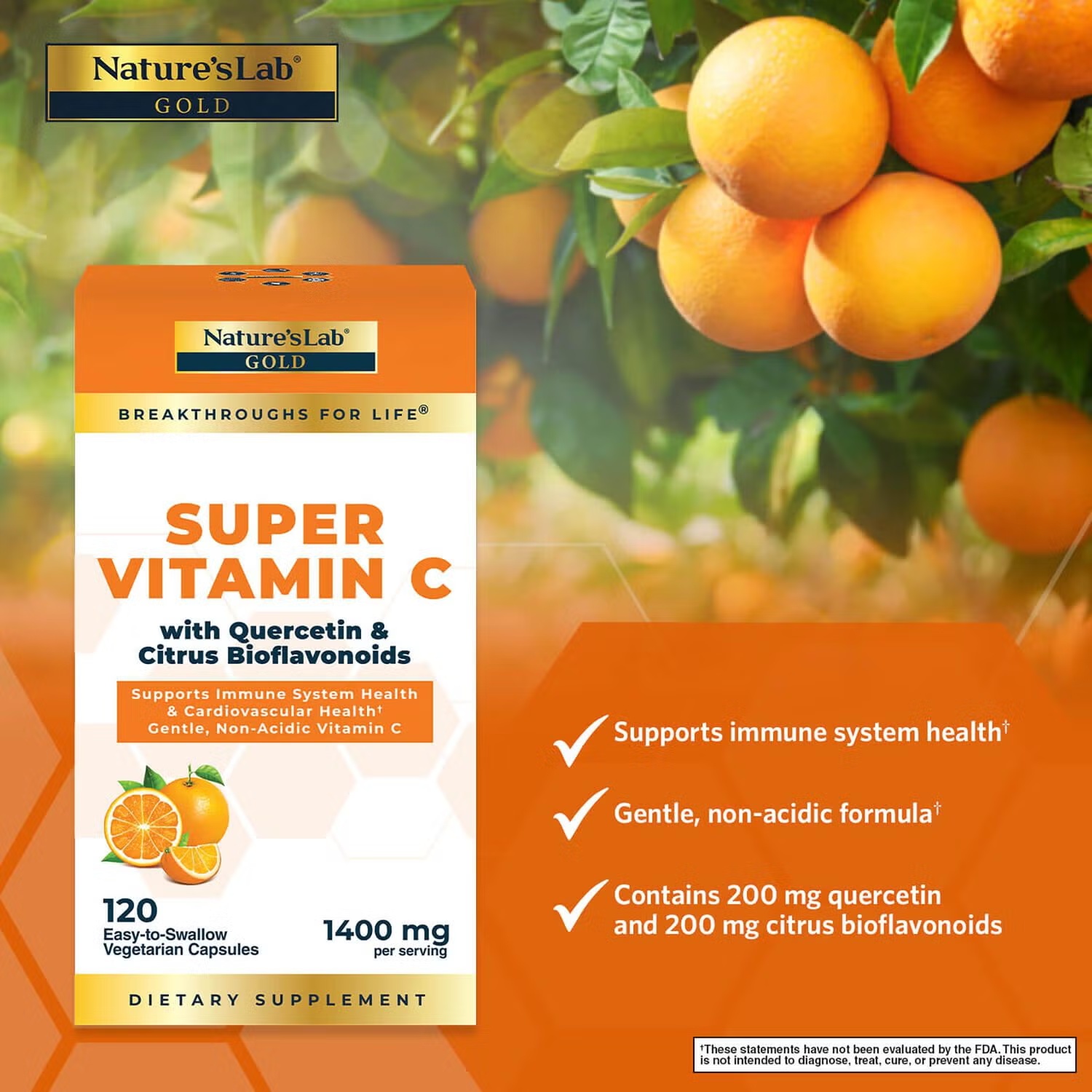 Super Vitamin C with Quercetin & Citrus Bioflavanoids - 120 Capsules (60 Servings) 3 Super Vitamin C with Quercetin & Citrus Bioflavanoids - 120 Capsules (60 Servings)