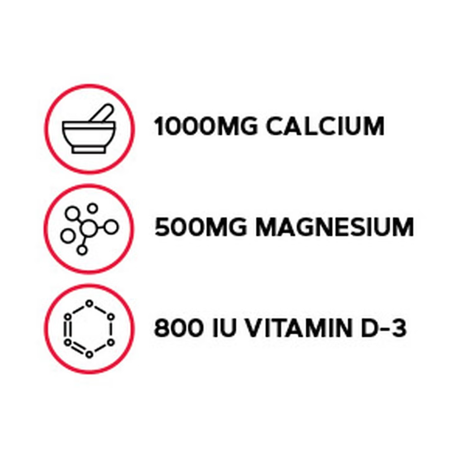 Calcium Plus® Magnesium & Vitamin D-3 1000 mg - 180 Caplets (60 Servings)