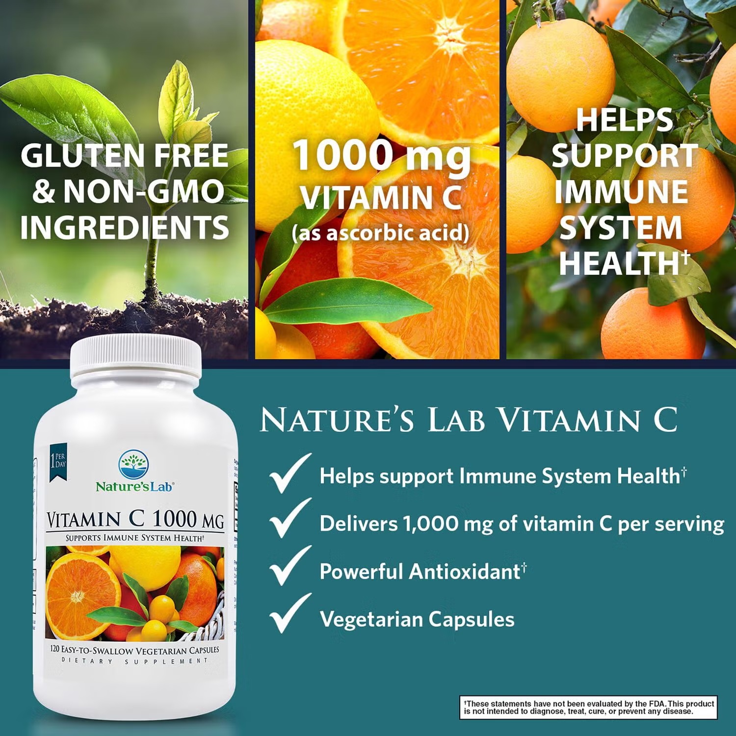 Vitamin C 1000mg - 120 Capsules (120 Servings)