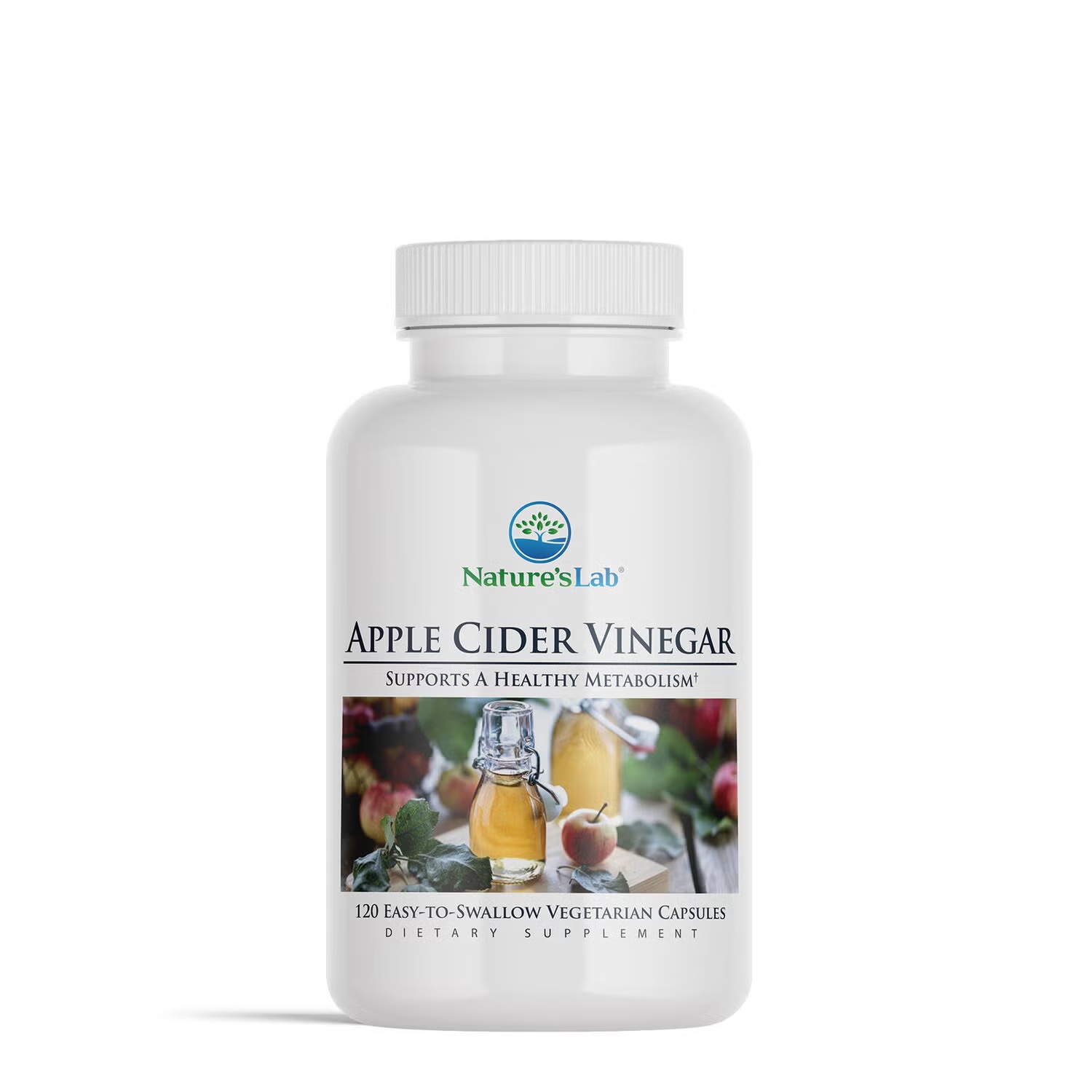 Apple Cider Vinegar - 120 Vegetarian Capsules (60 Servings)