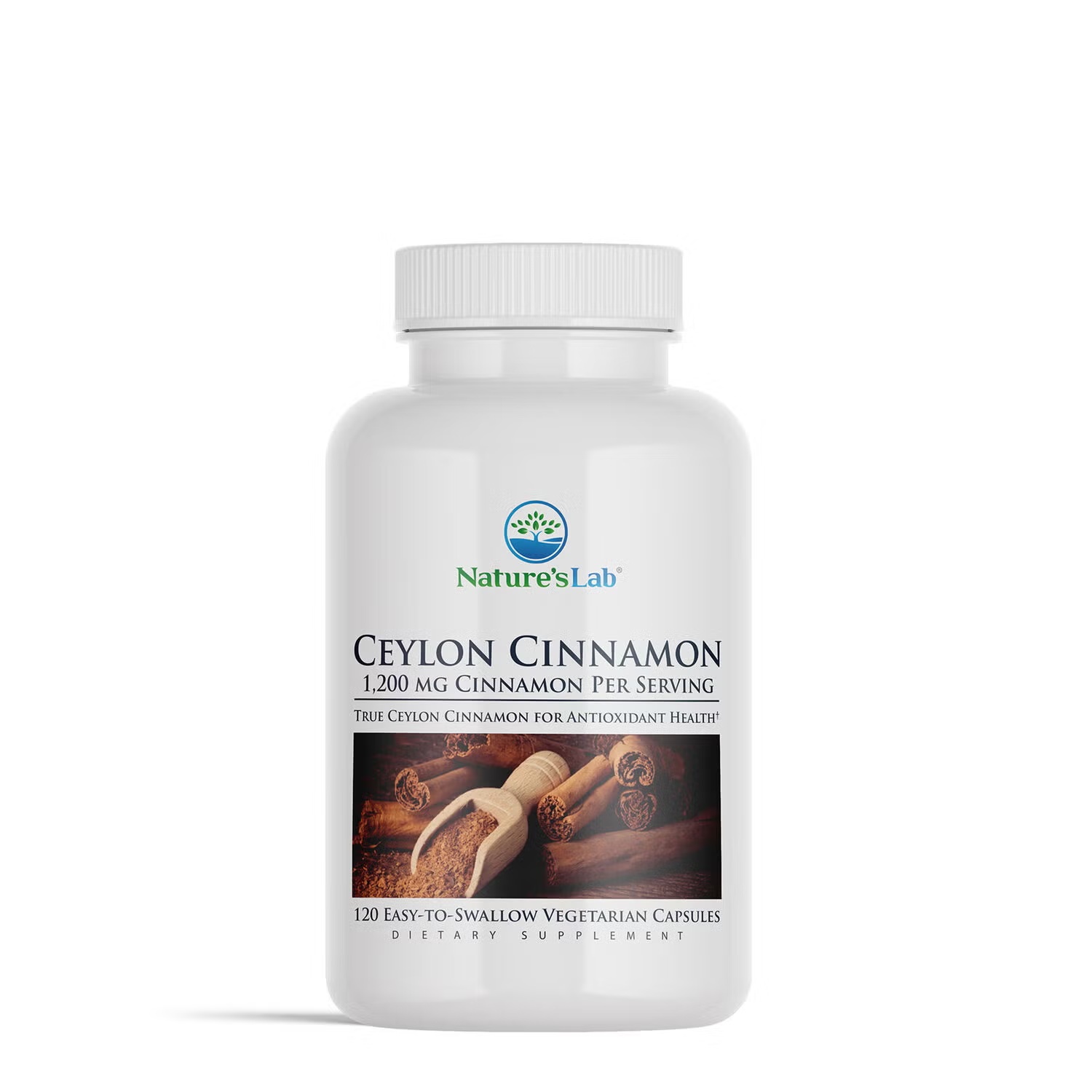 Ceylon Cinnamon 1200mg - 120 Vegetarian Capsules (60 Servings)