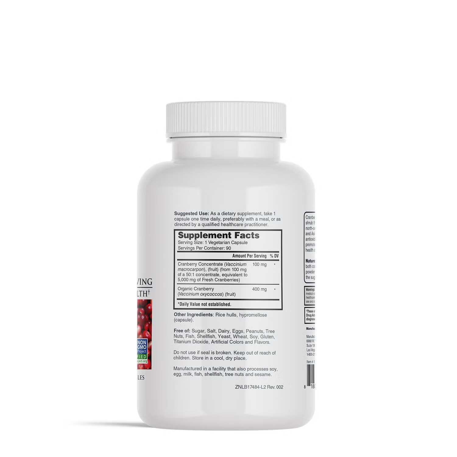 Cranberry 5400mg - 90 Vegetarian Capsules (90 Servings)